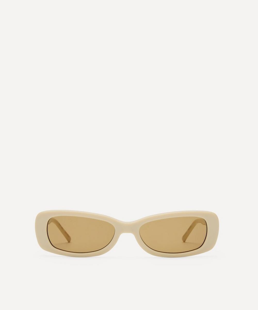 Luv Lou Bella Beige Rectangle Sunglasses