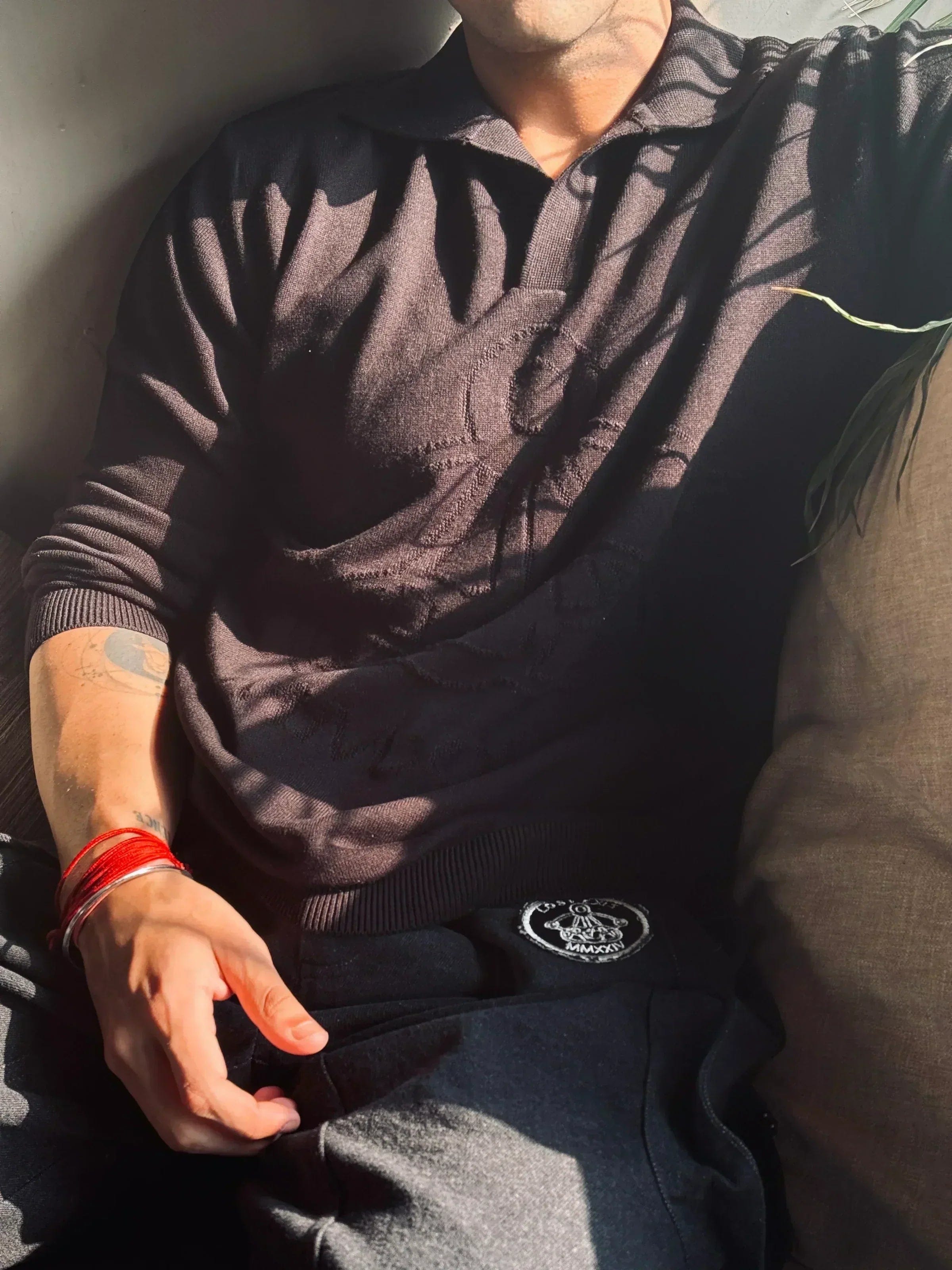 Lost Exit Winter Knit Polo