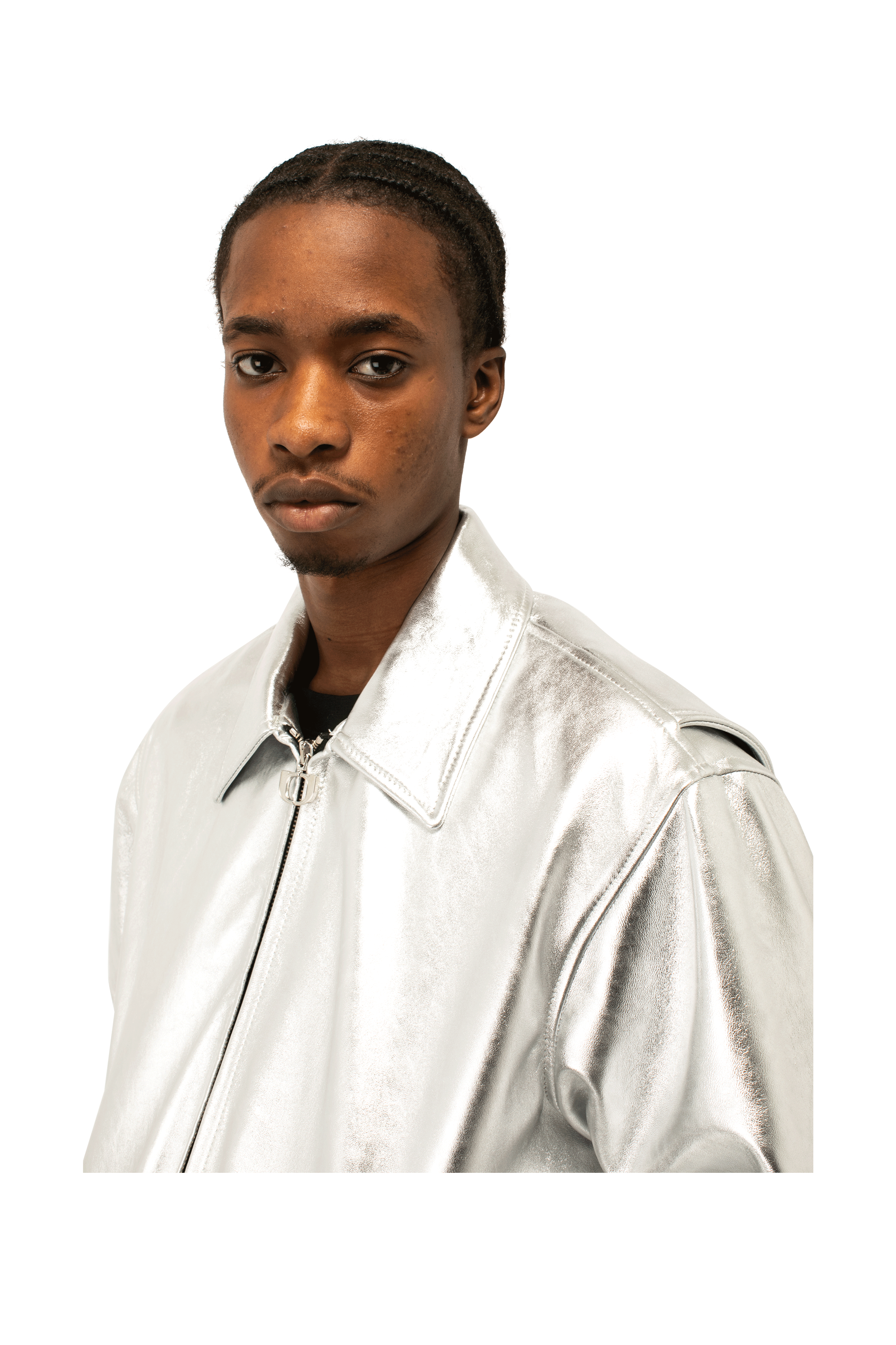 One Block Down Laminated Leather Jacket
