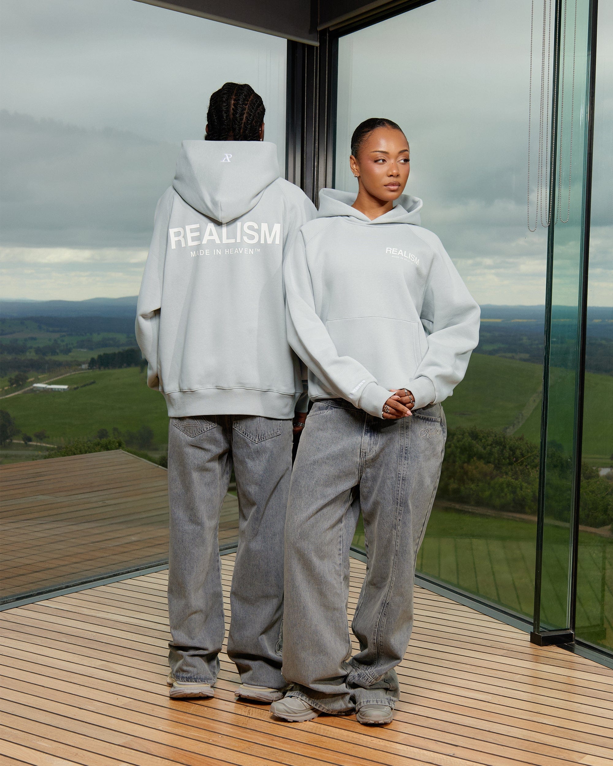 Realism SSS REALISM HEAVEN LOGO HOODIE SUB SLATE