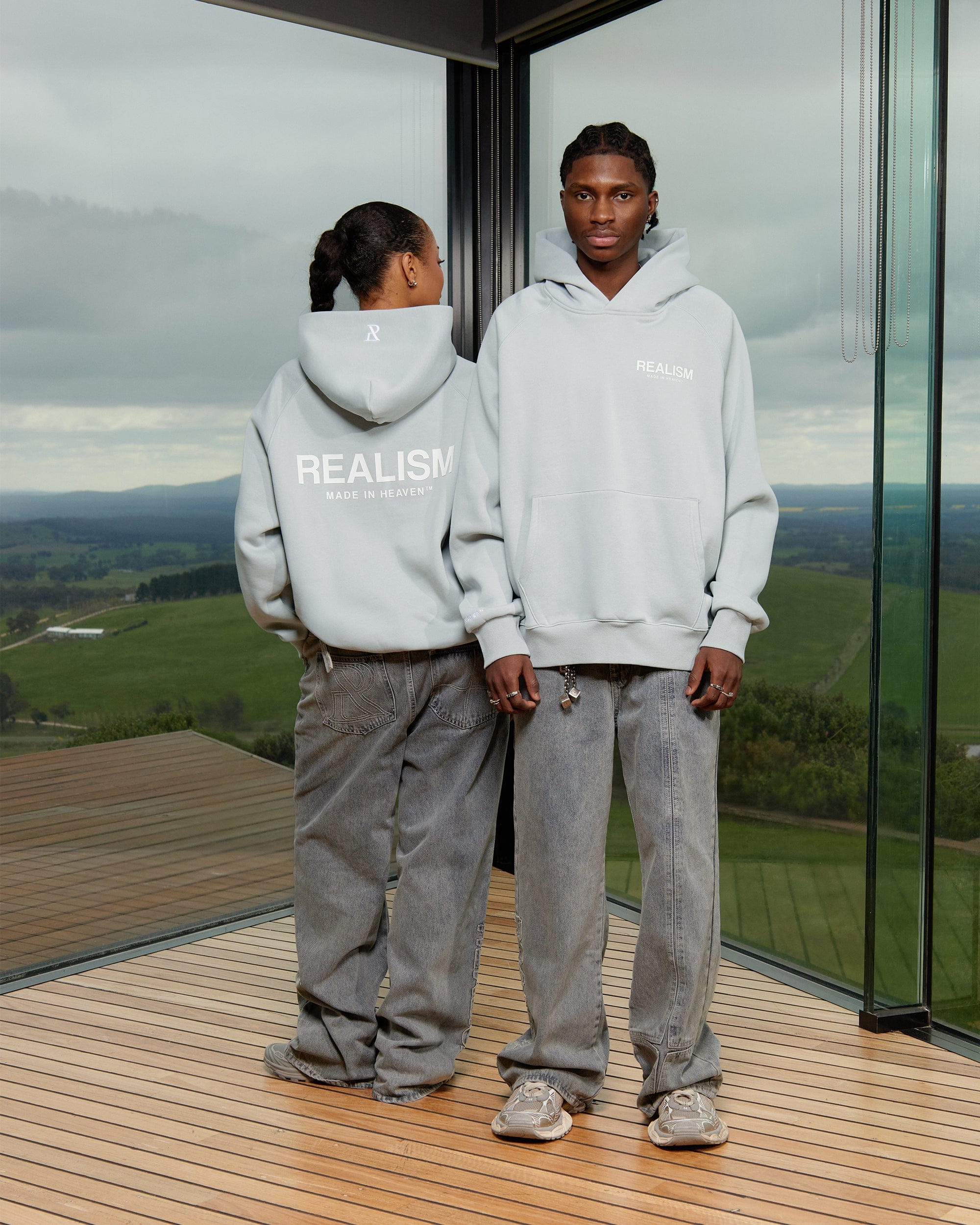 Realism SSS REALISM HEAVEN LOGO HOODIE SUB SLATE