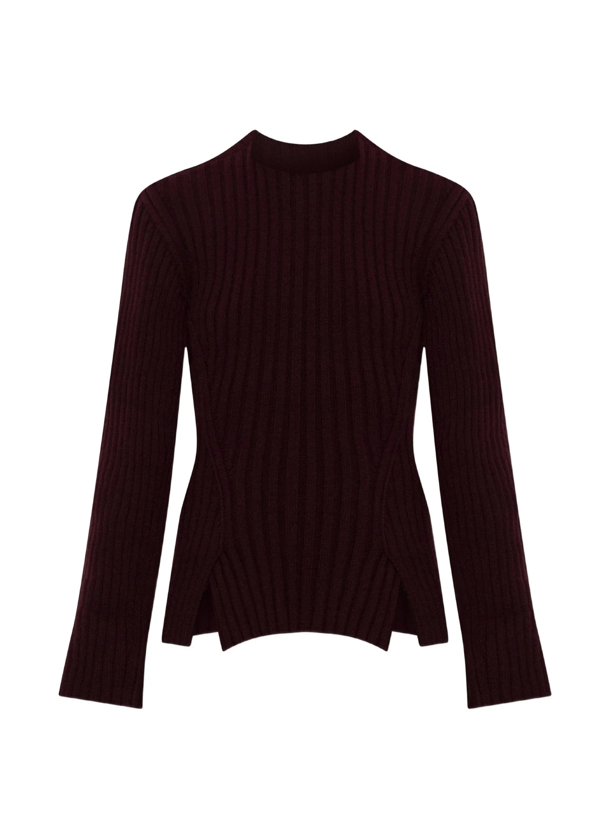 Victoria Beckham ribbed - knit side - slit sweater