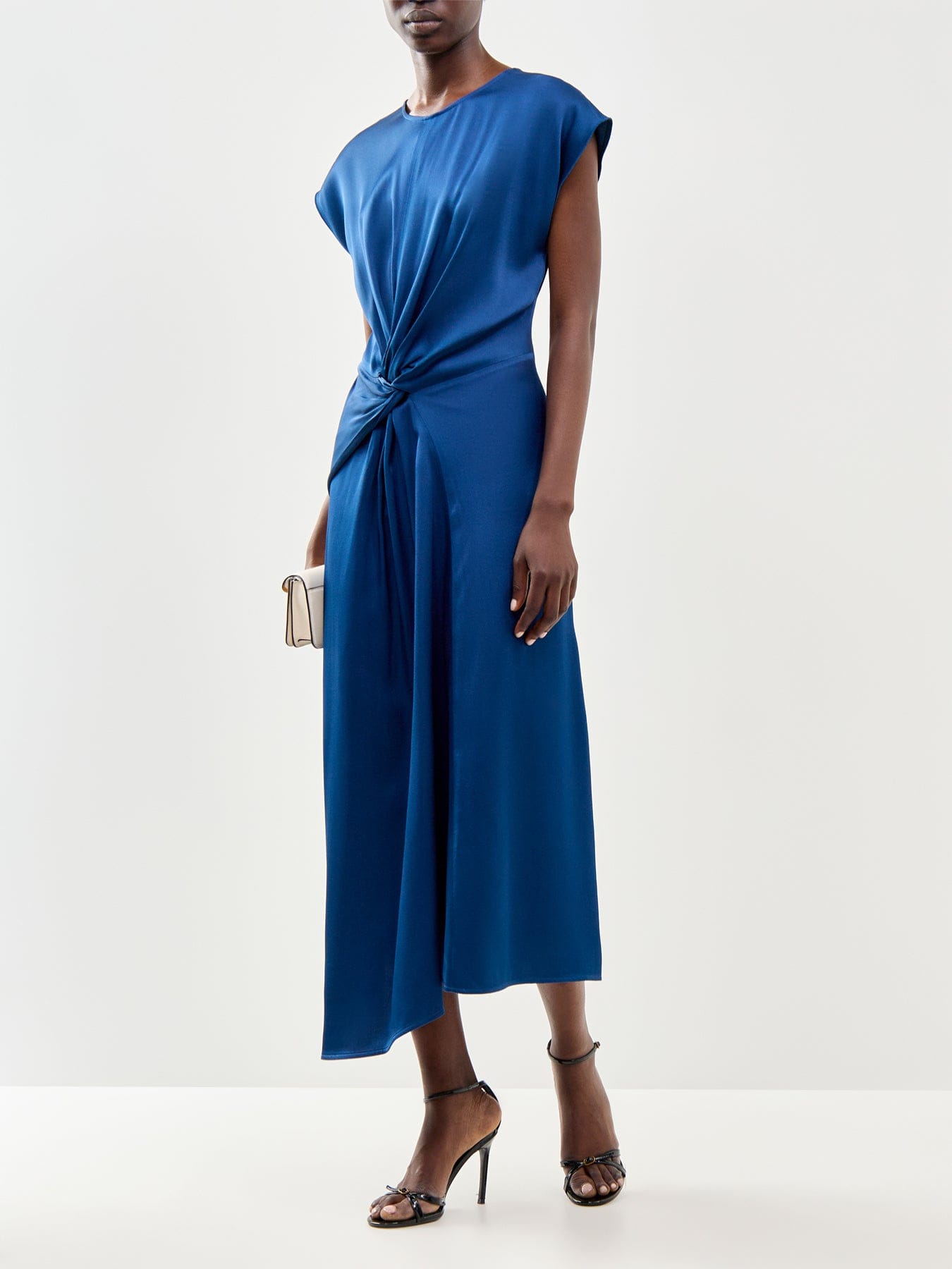 Victoria Beckham Aria Midi Dress Blue