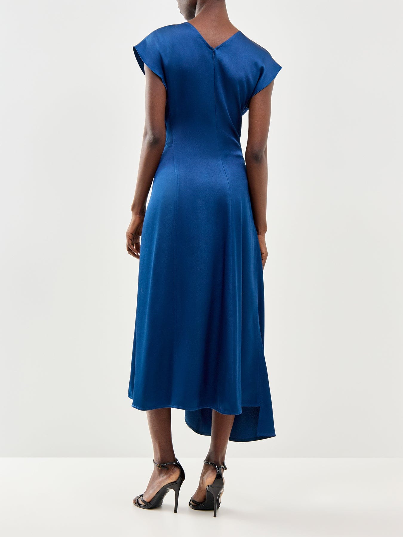 Victoria Beckham Aria Midi Dress Blue