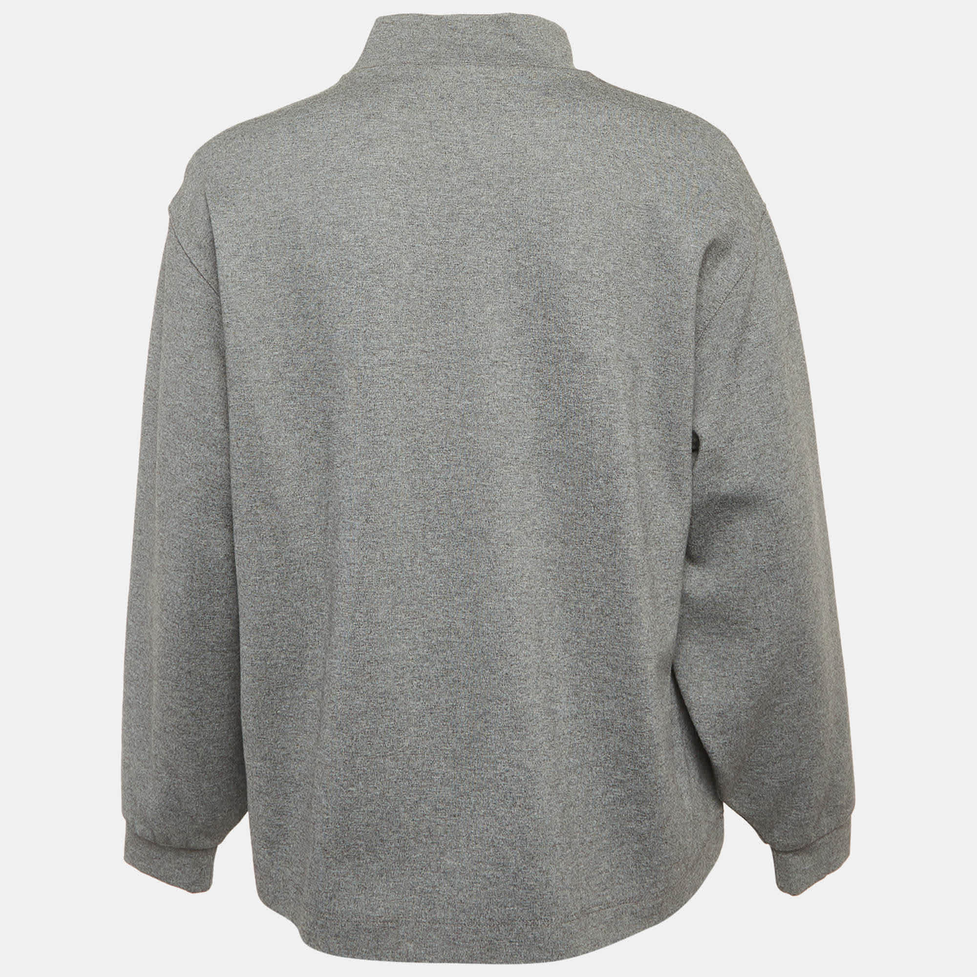 Victoria Beckham Victoria Victoria Beckham Grey Logo Applique Knit Sweatshirt