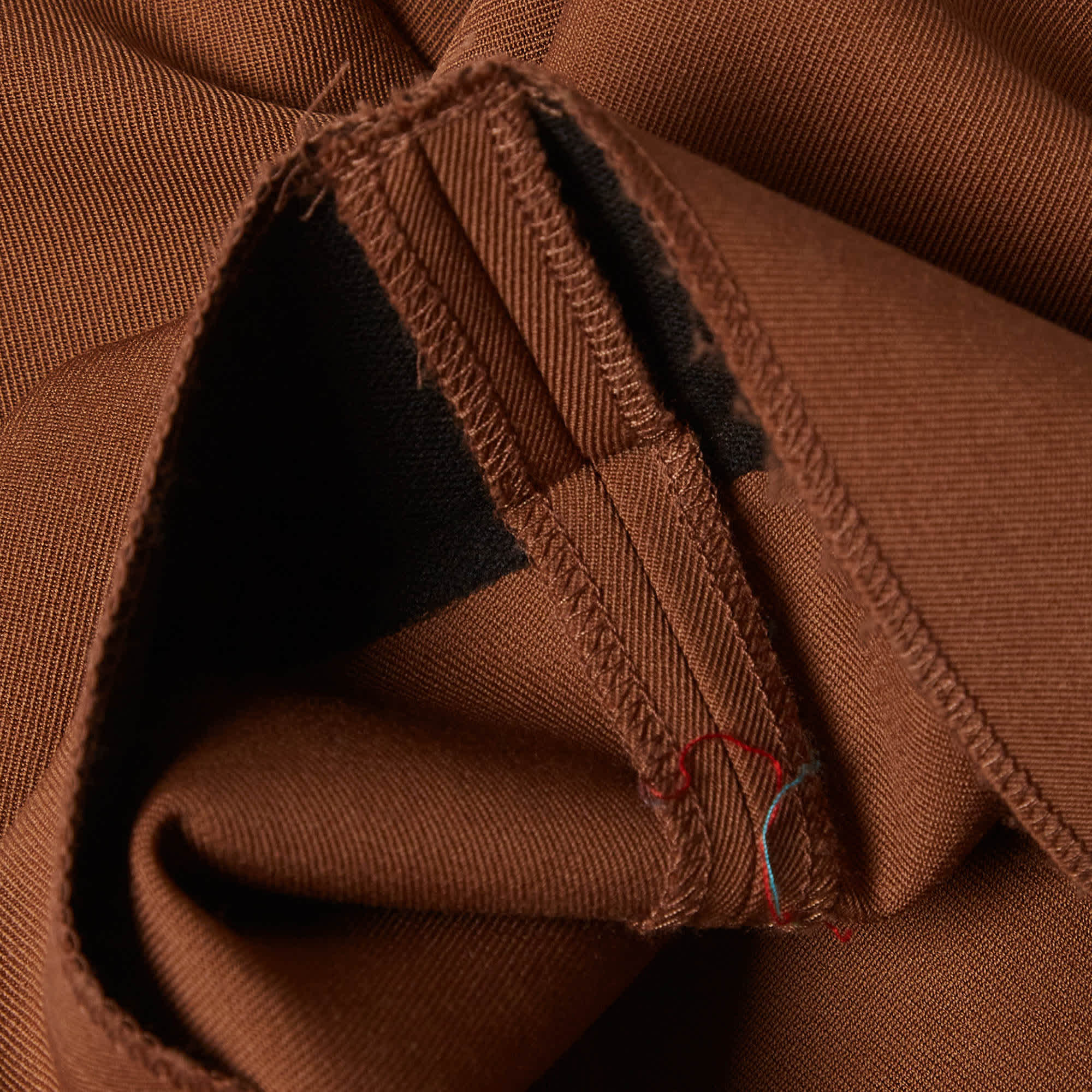 Victoria Beckham Brown Gabardine Belted Trousers