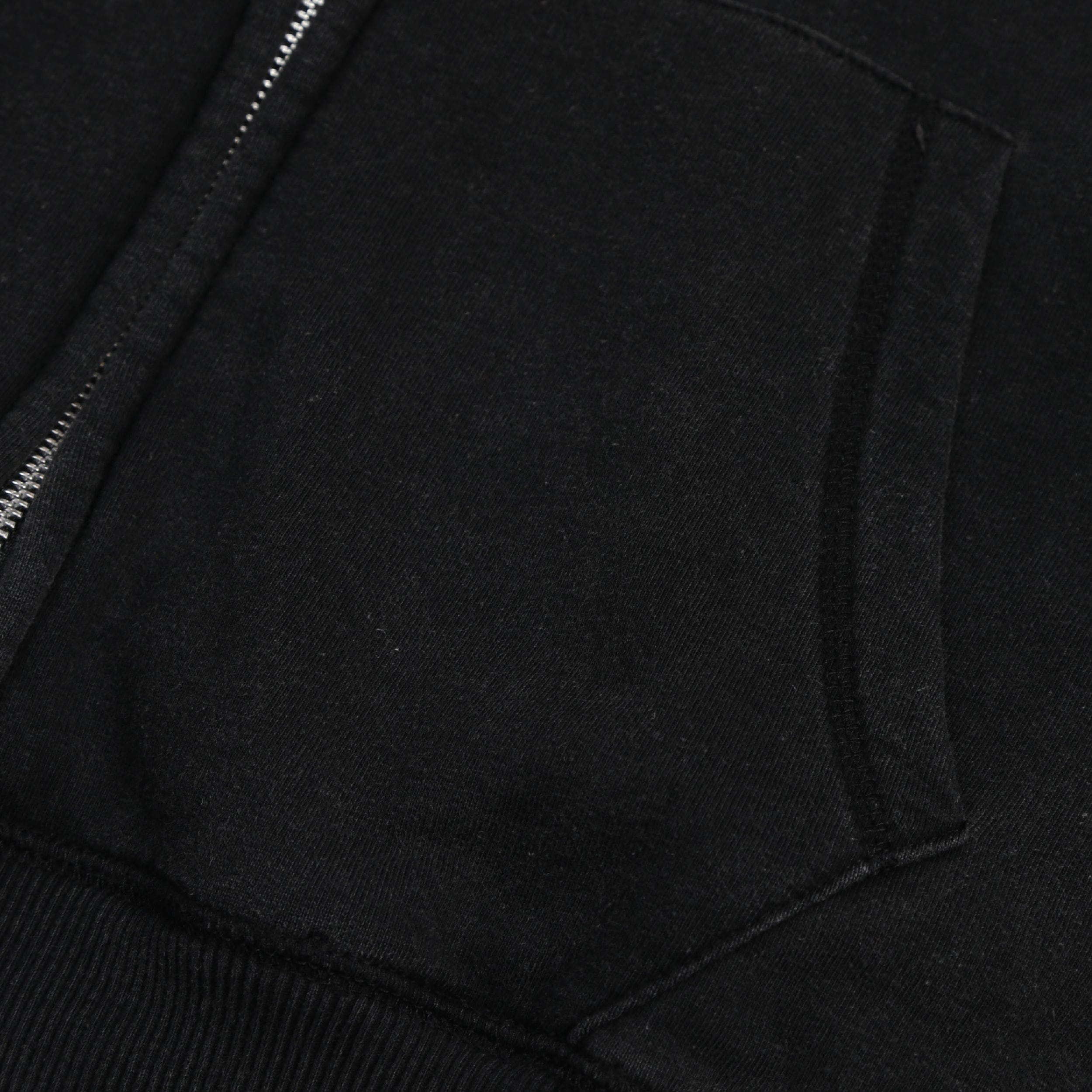 Travelling Double Zip Hoodie - Washed Black