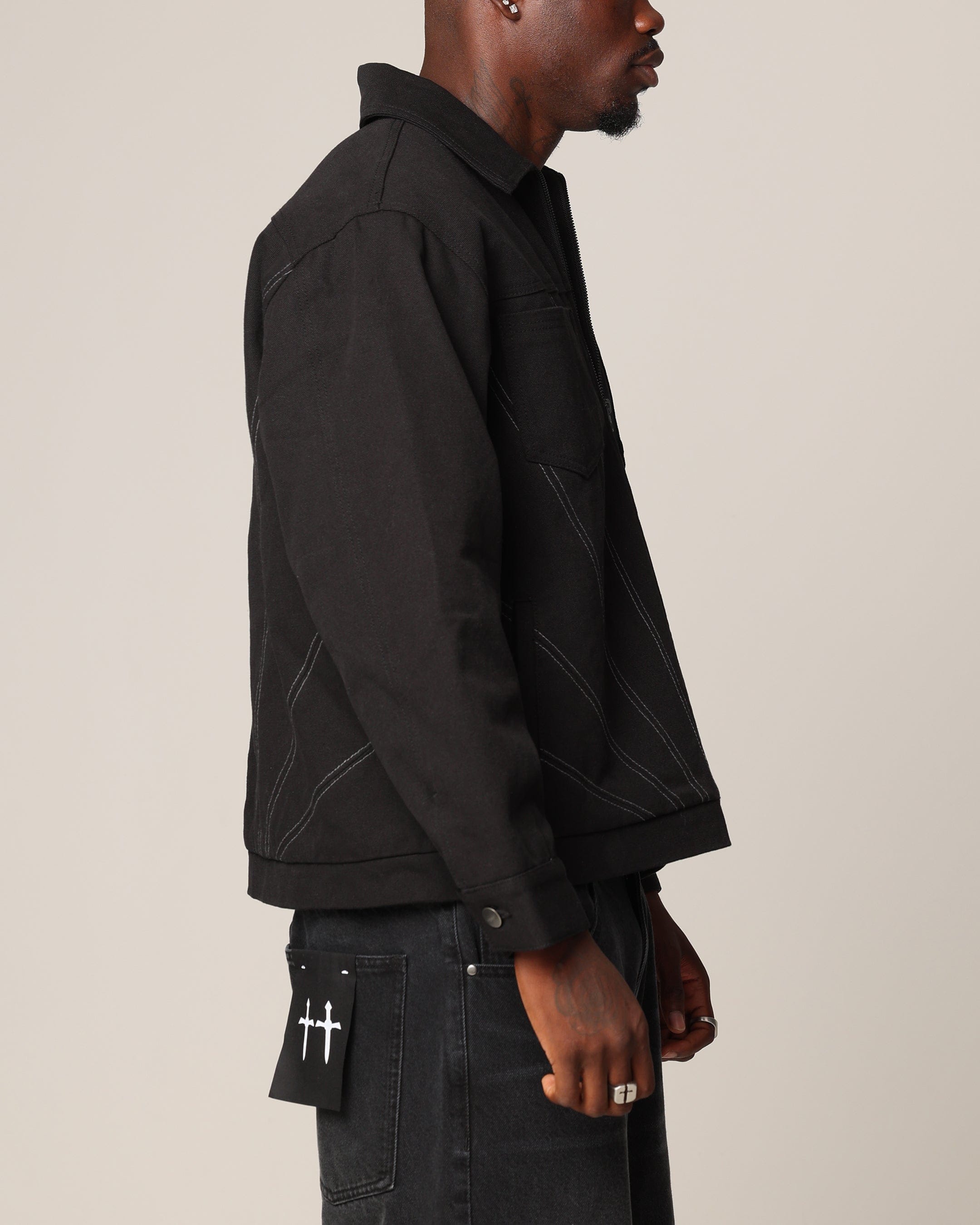 Saint Morta Rising Sun Work Jacket Black