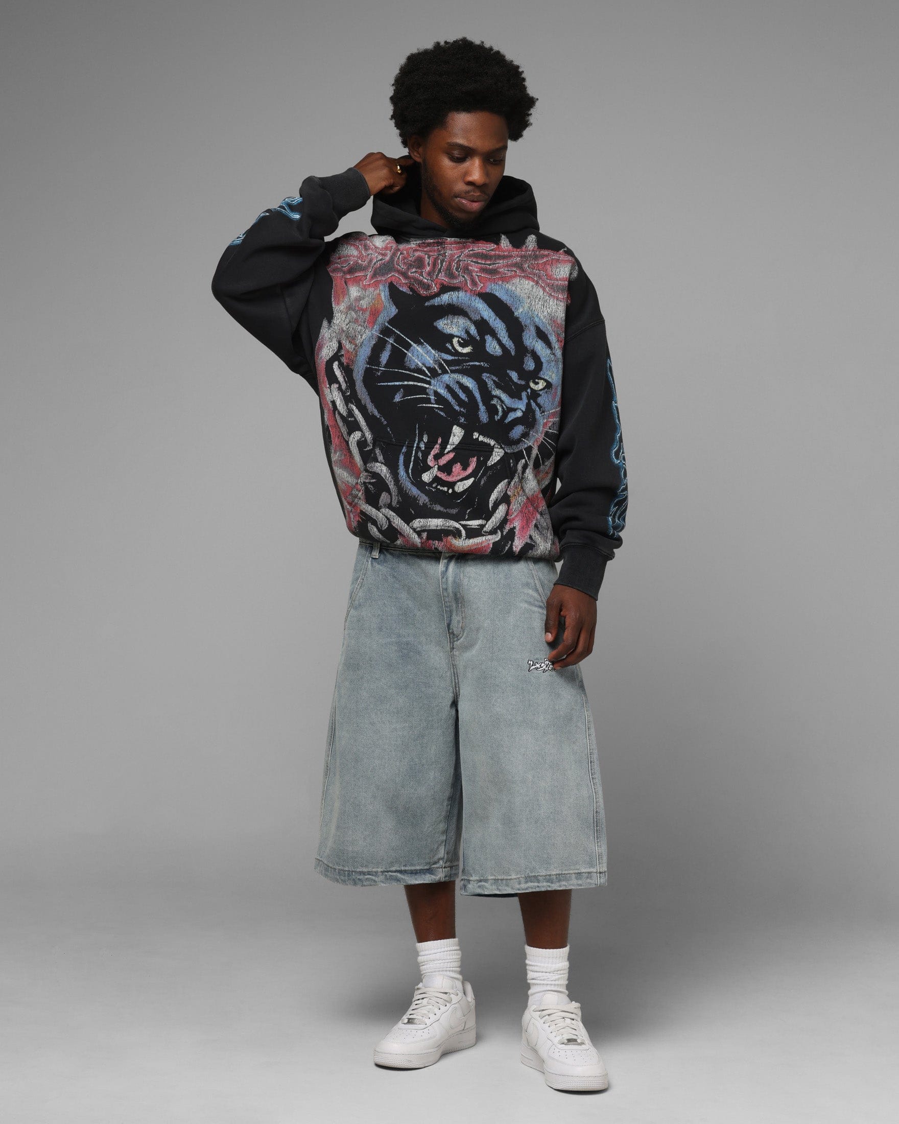 Loiter Panther Airbrush Hoodie Black