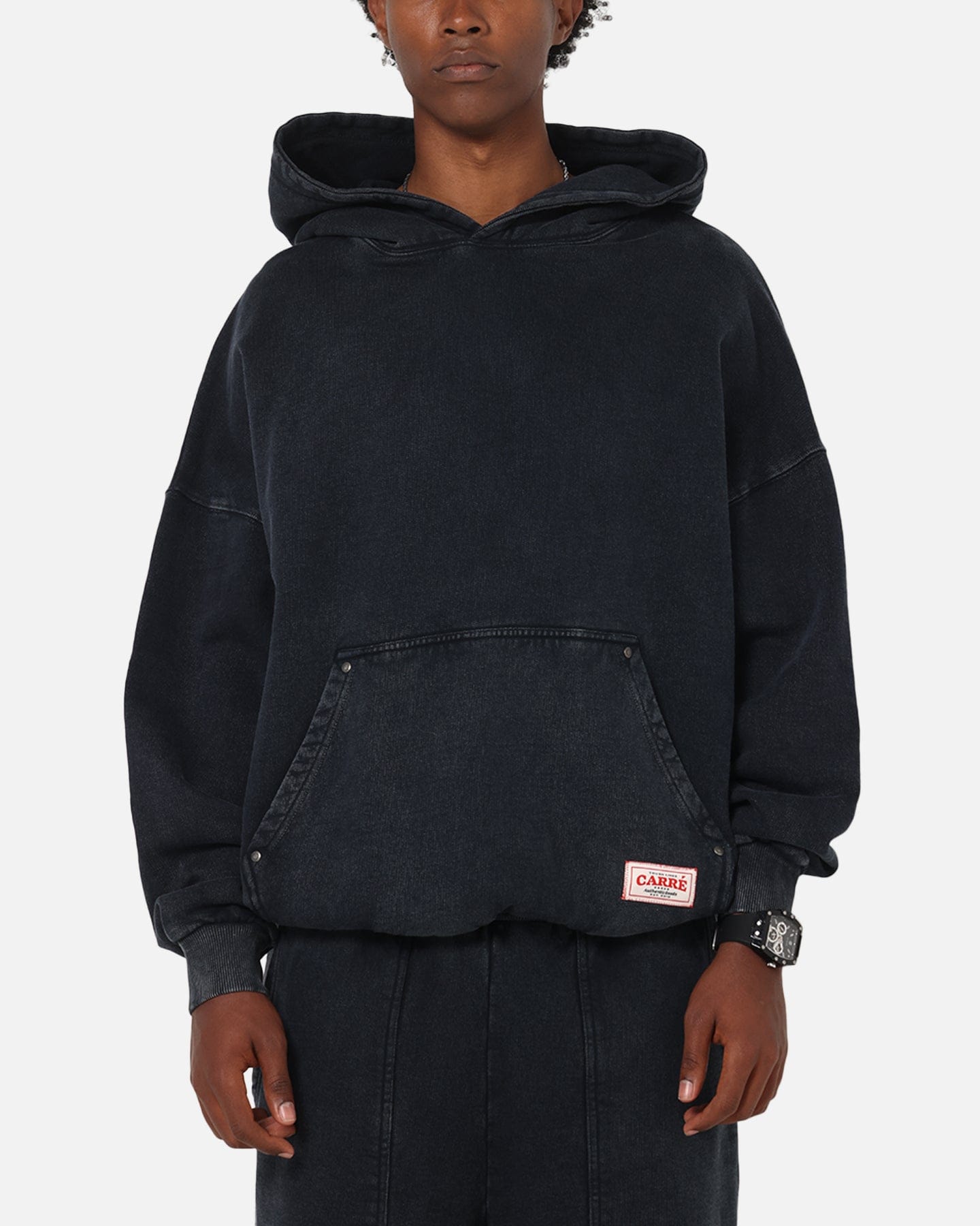 Carre Rivet Hoodie Charcoal