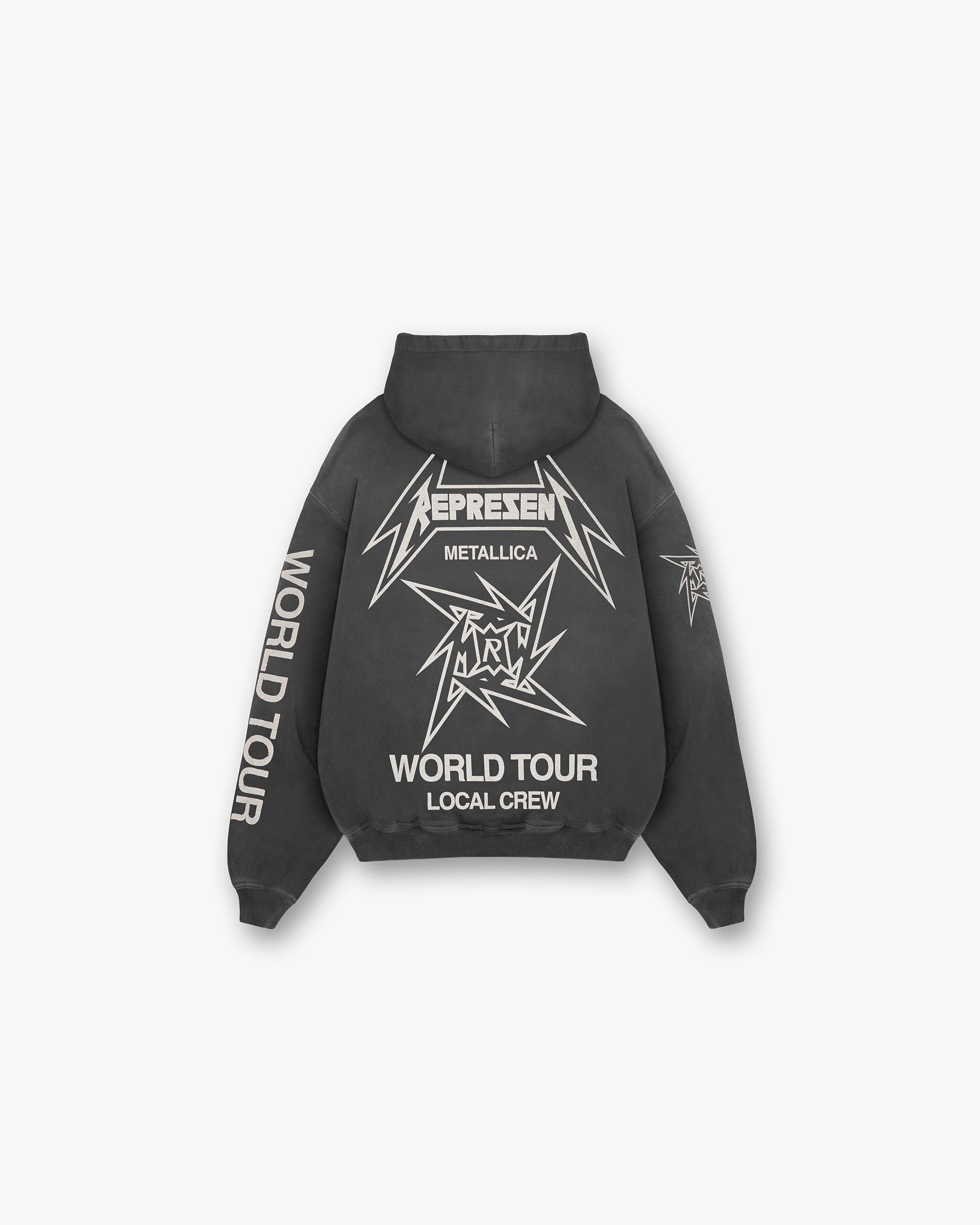 SS24 Other Represent x Metallica Local Crew Zip Hoodie - Stained Black
