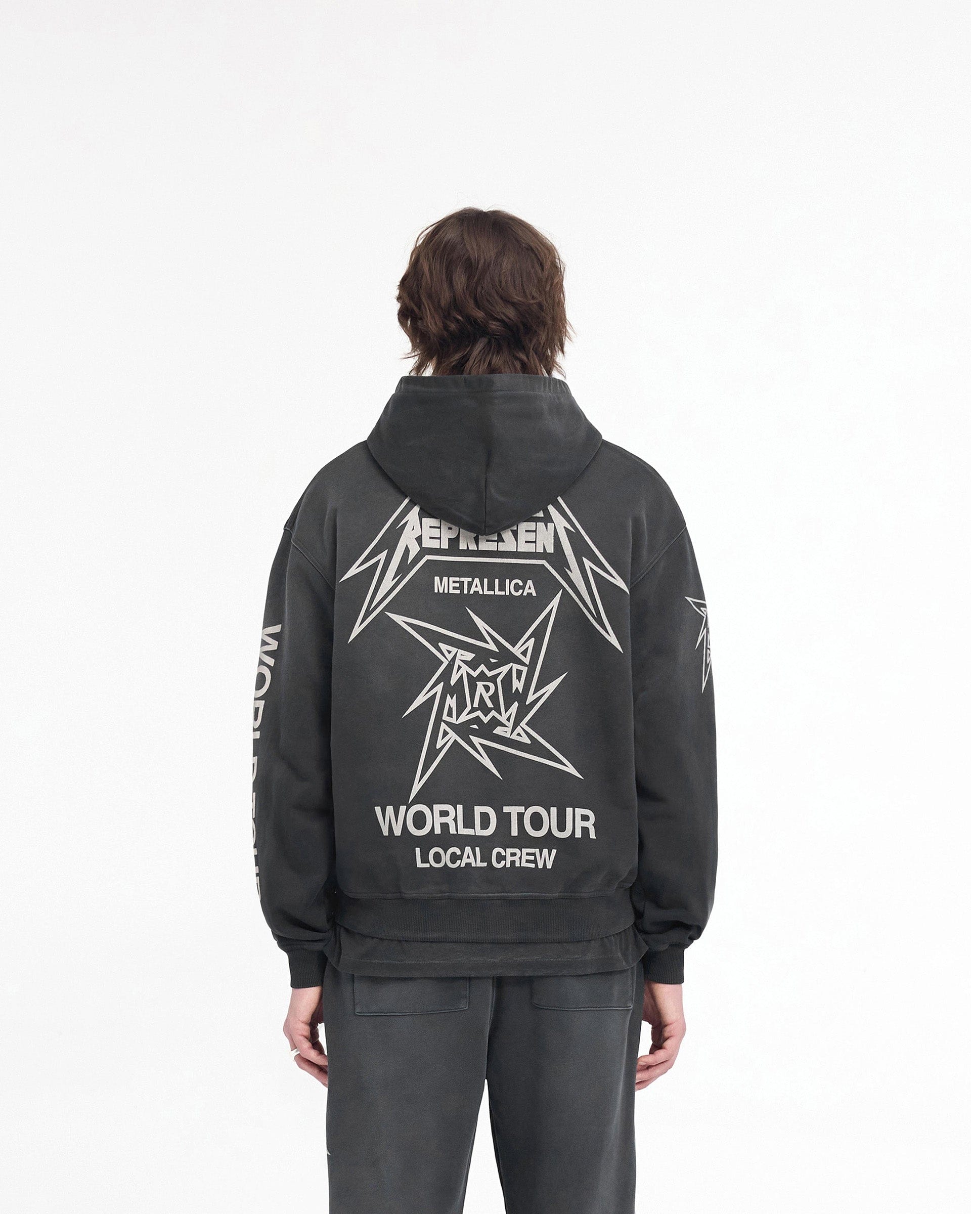 SS24 Other Represent x Metallica Local Crew Zip Hoodie - Stained Black