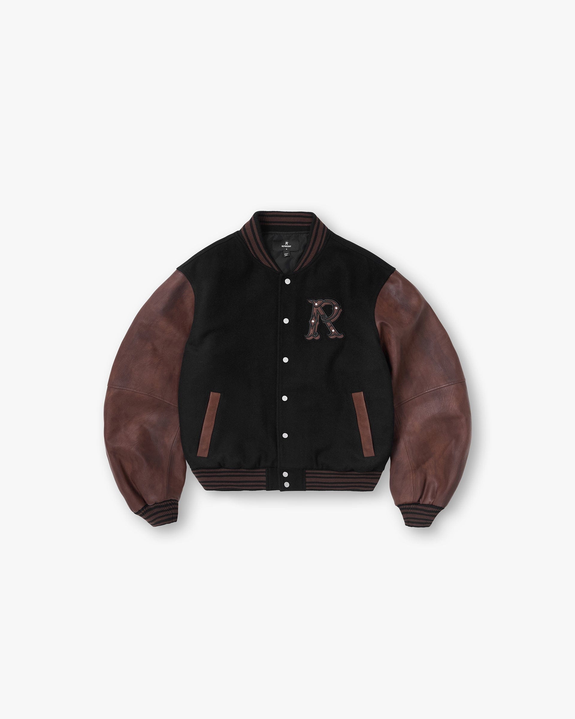 SS26 Varsity Bomber - Jet Black