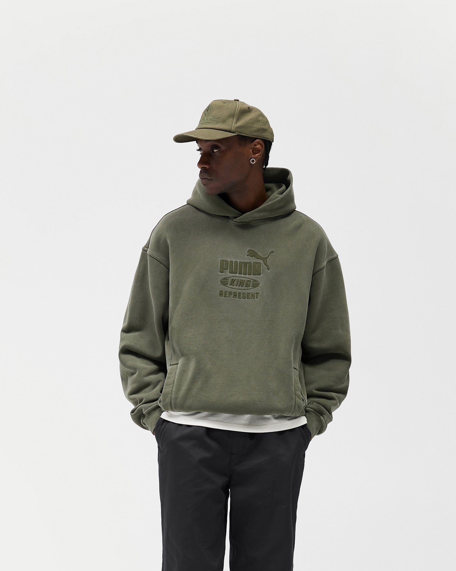 Represent x Puma Graphic Hoodie - Night Pine