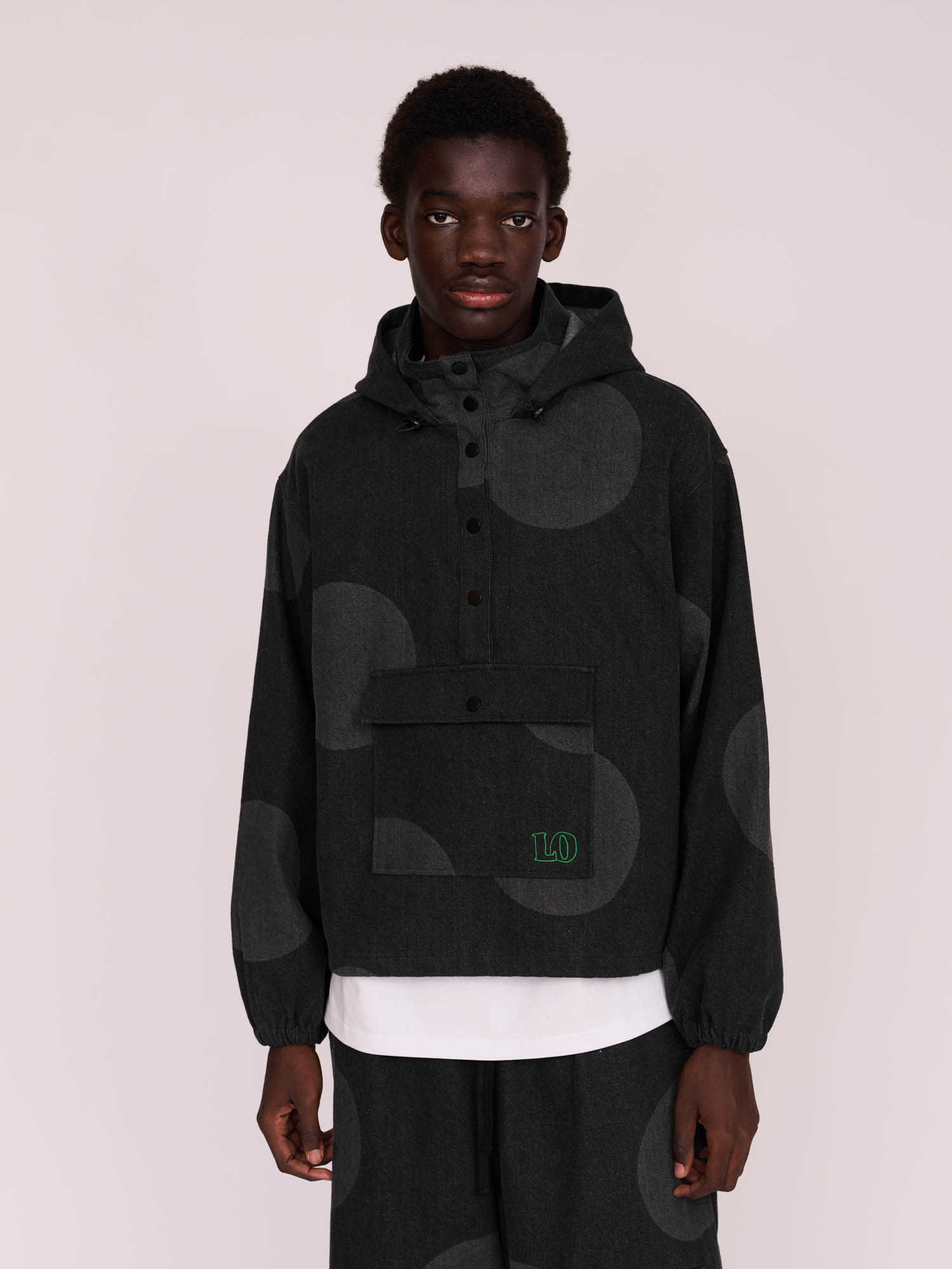 Lazy Oaf Denim Polka Pull Over Jacket