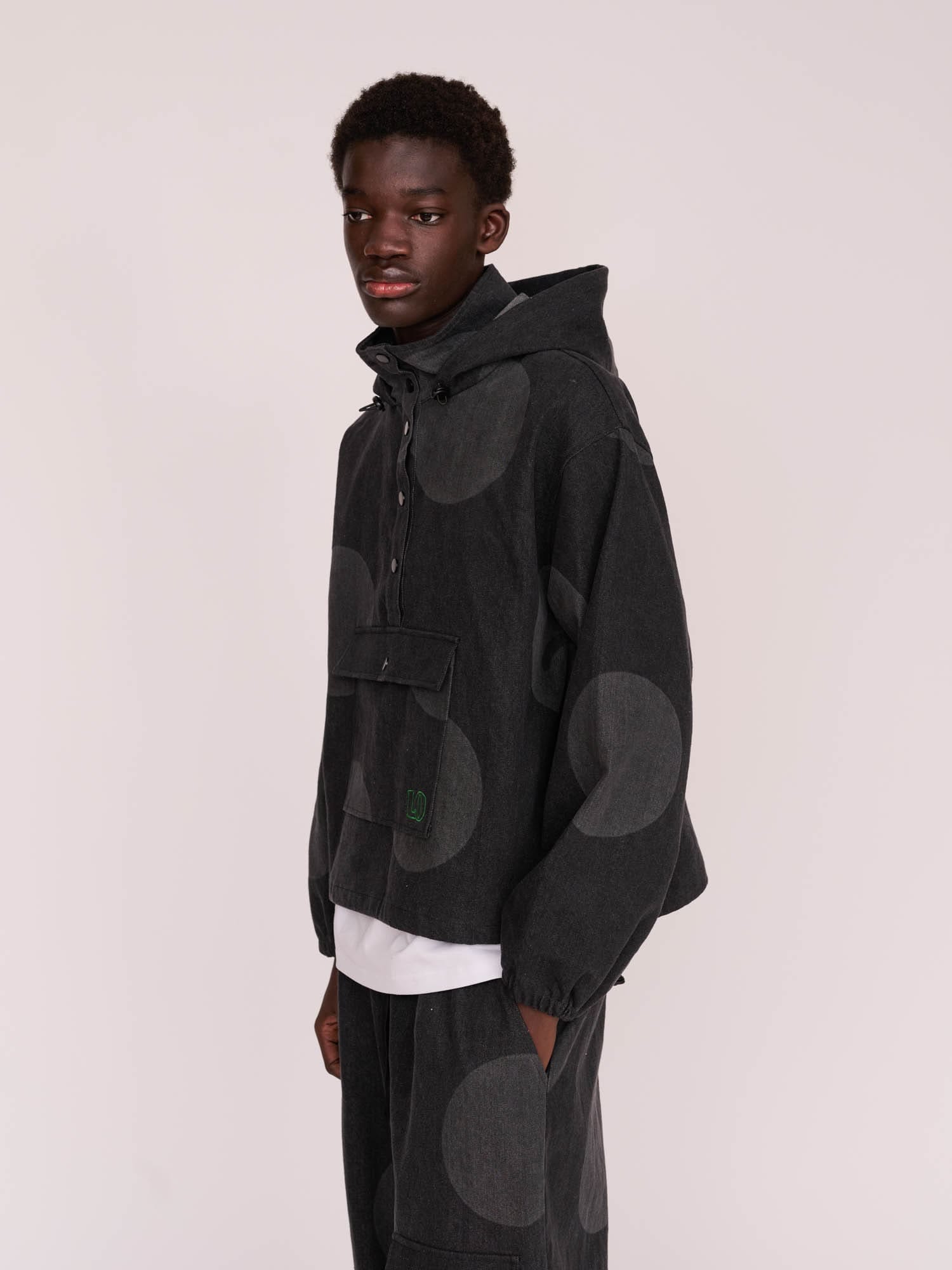 Lazy Oaf Denim Polka Pull Over Jacket