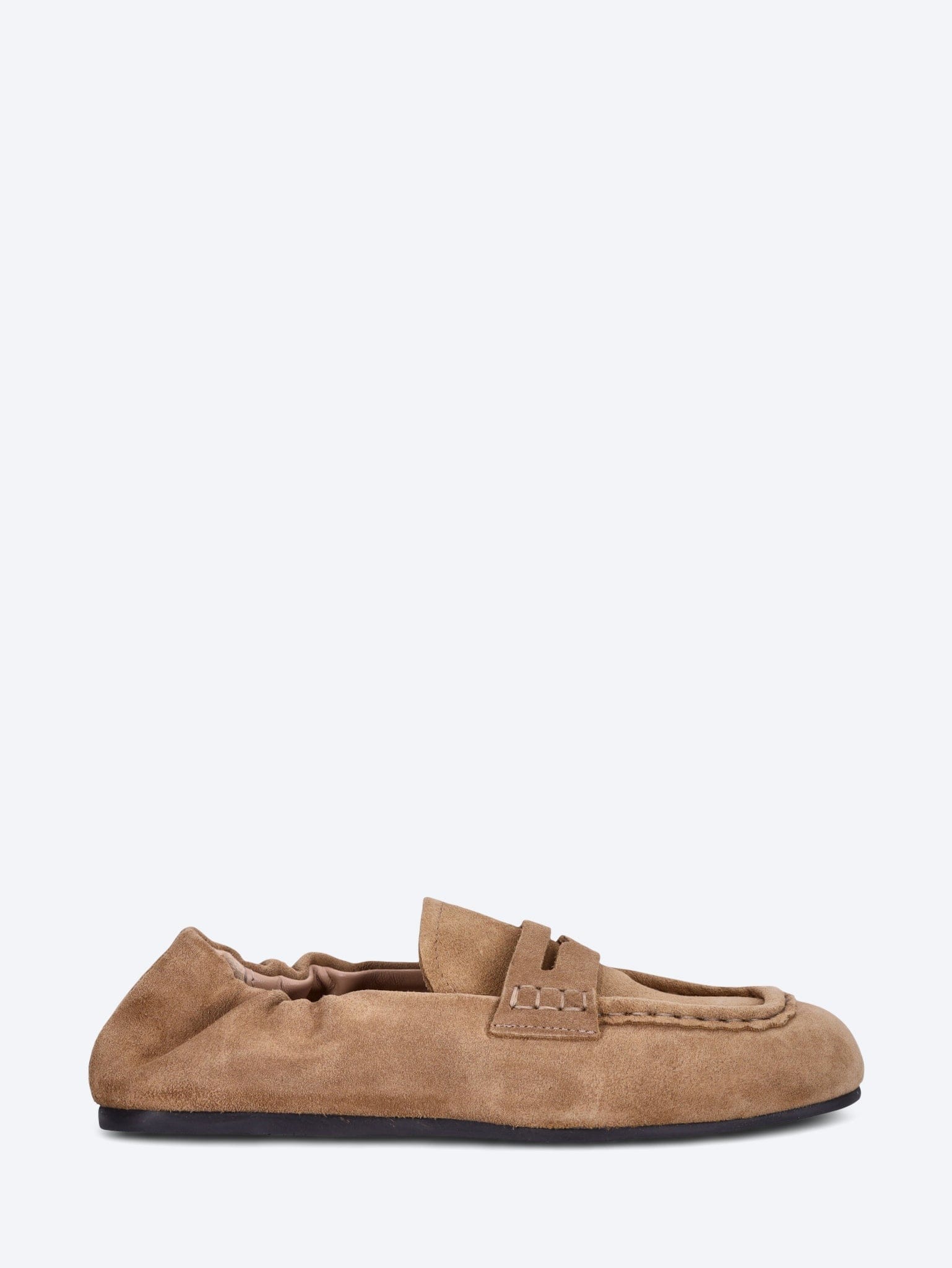 POSA Penny square suede loafers