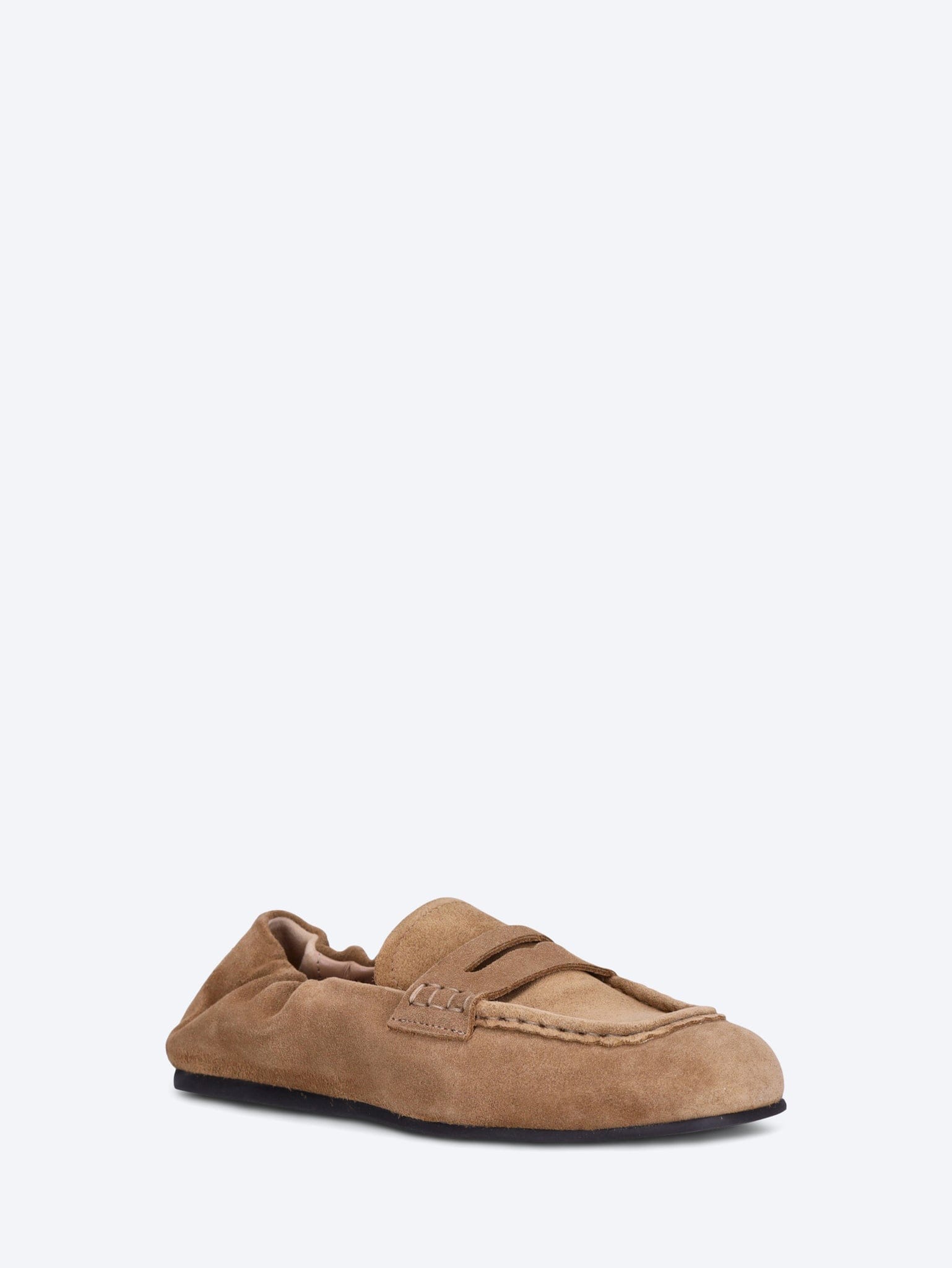 POSA Penny square suede loafers