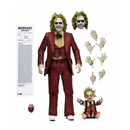 Toyshnip NECA Beetlejuice Beetlejuice Red Tuxedo 7 - Inch Ultimate Action Figure