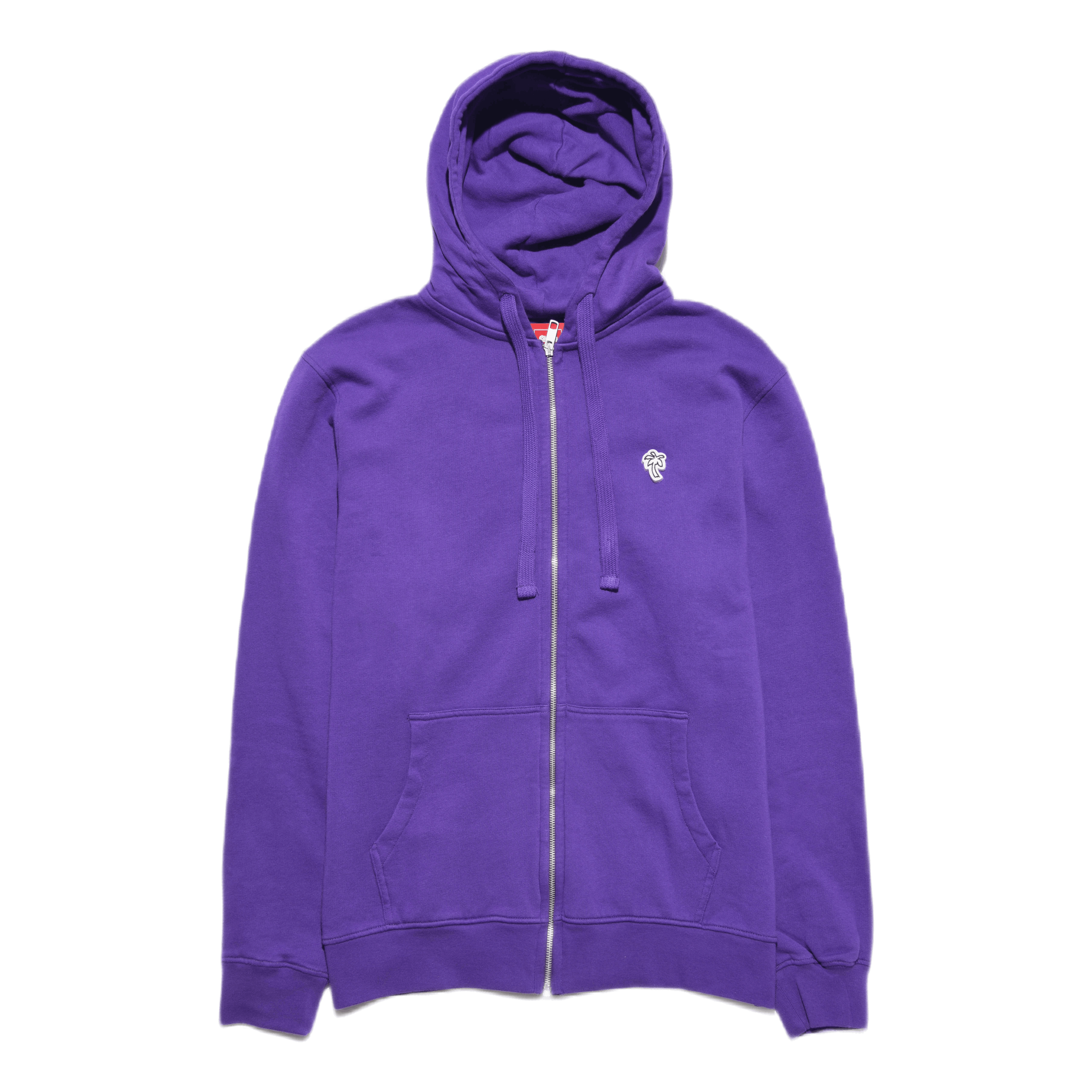 Purple Palm Patch Zip Hoodie Purple