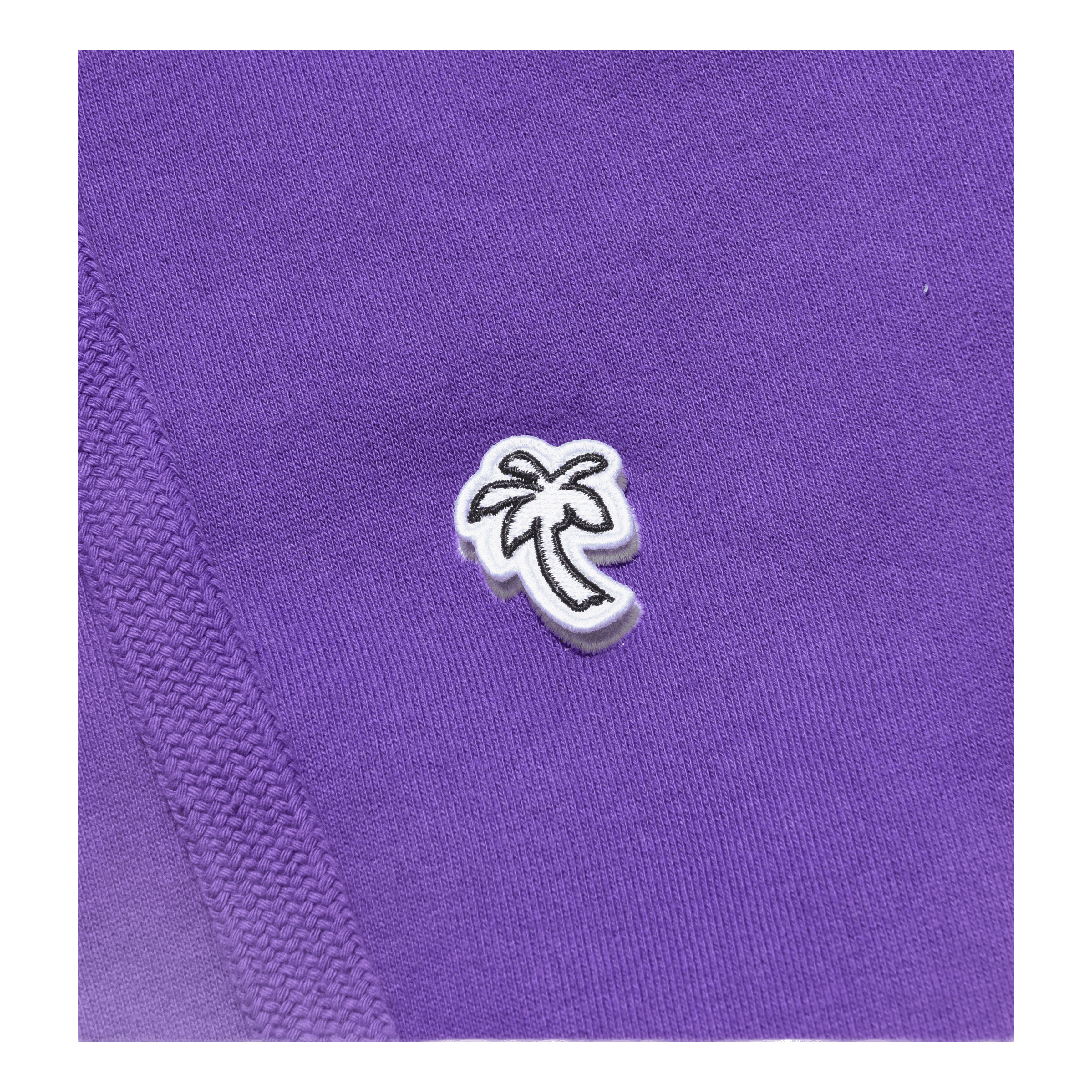 Purple Palm Patch Zip Hoodie Purple