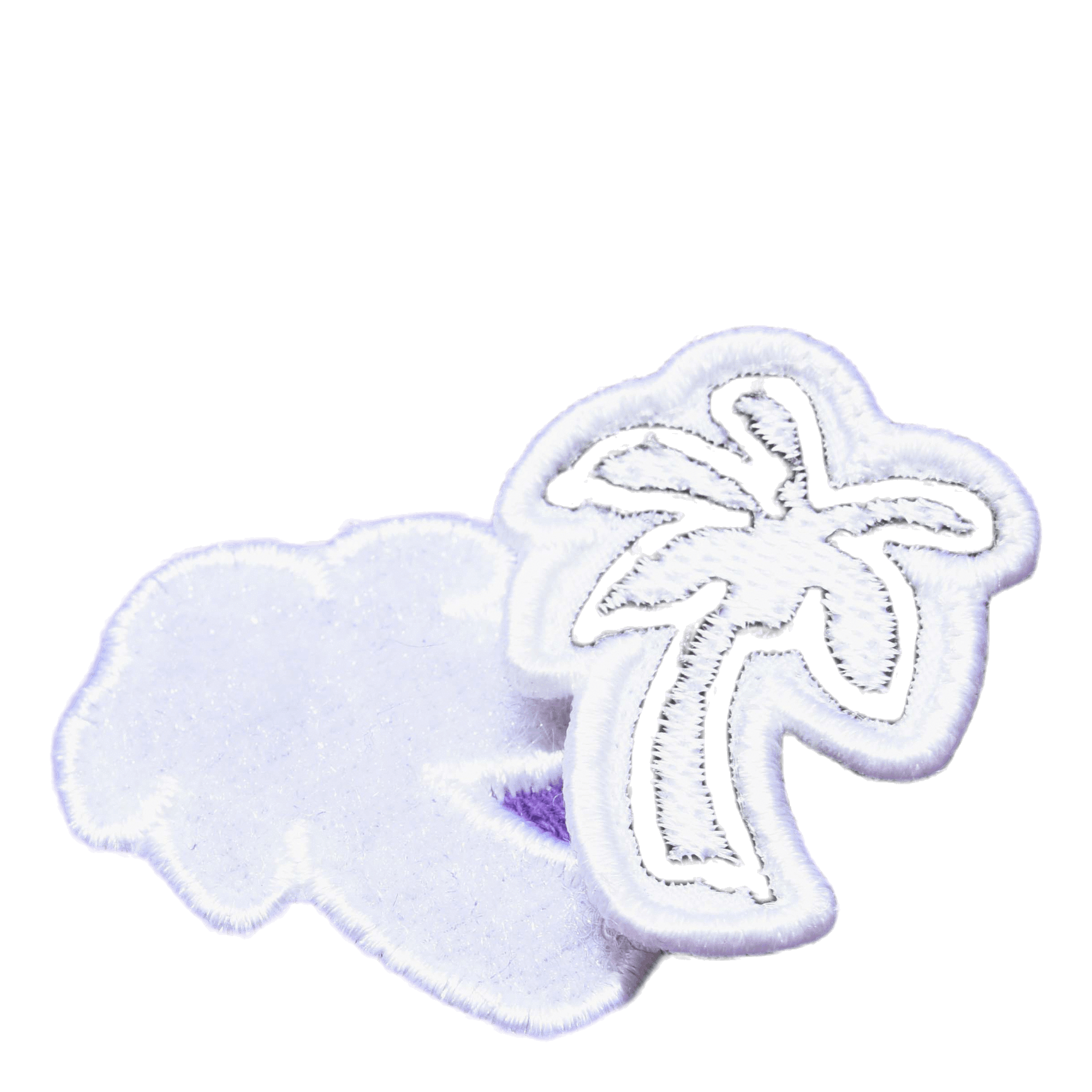 Purple Palm Patch Zip Hoodie Purple