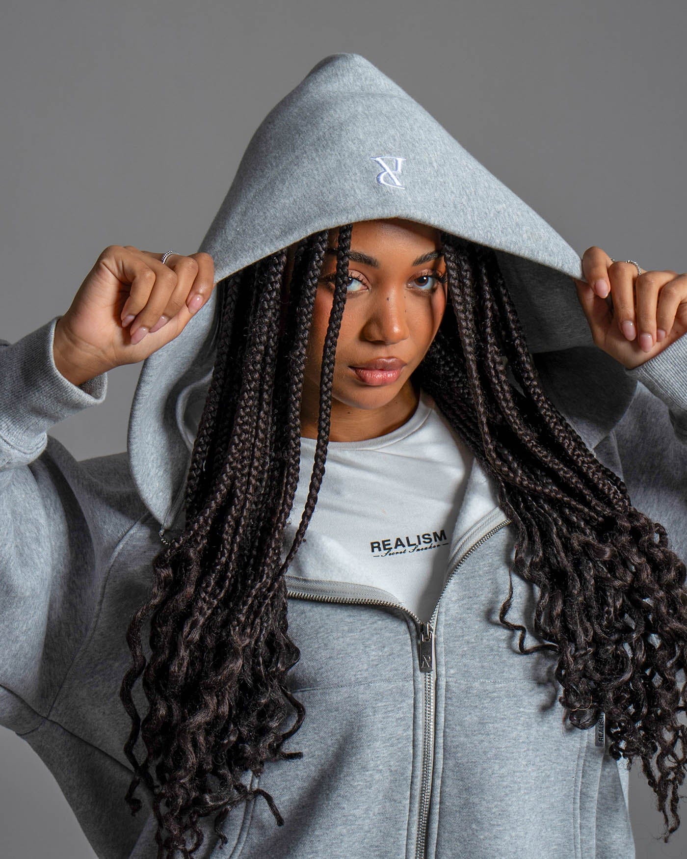 Realism SSS REALISM RADIANT ZIP HOODIE GREY MARLE
