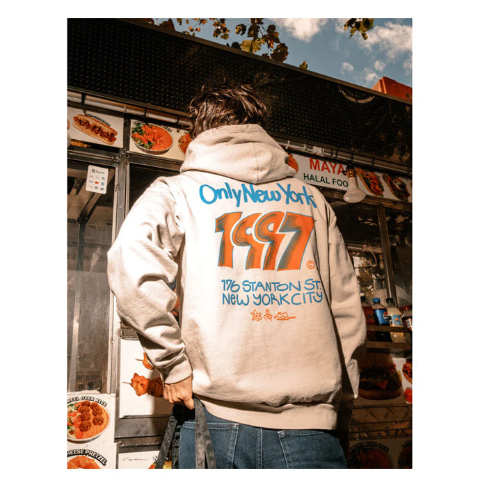 ONLY NY GRAFFITI 1997 HOODIE - CEMENT