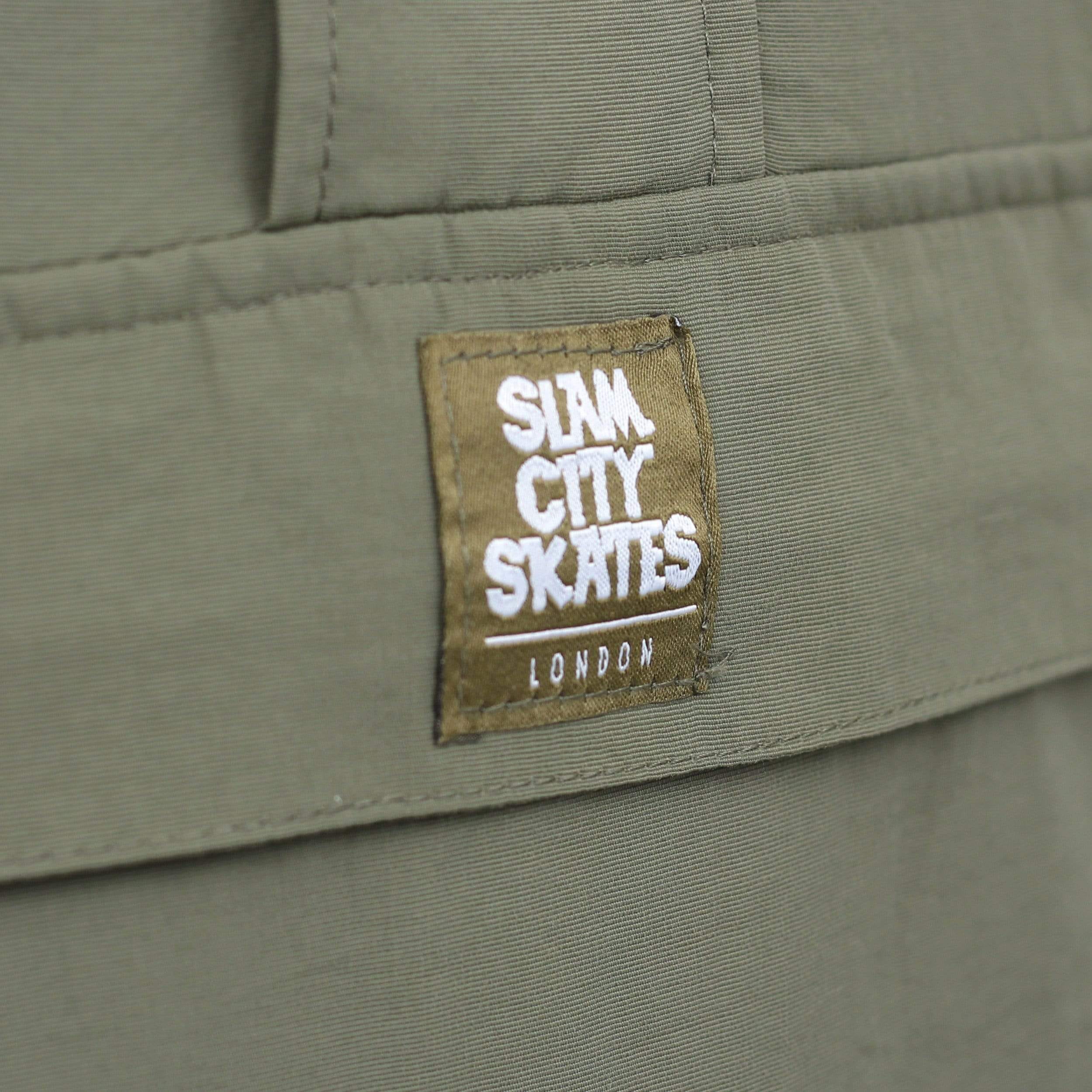 Slam City Skates Half Zip Shell Jacket Olive