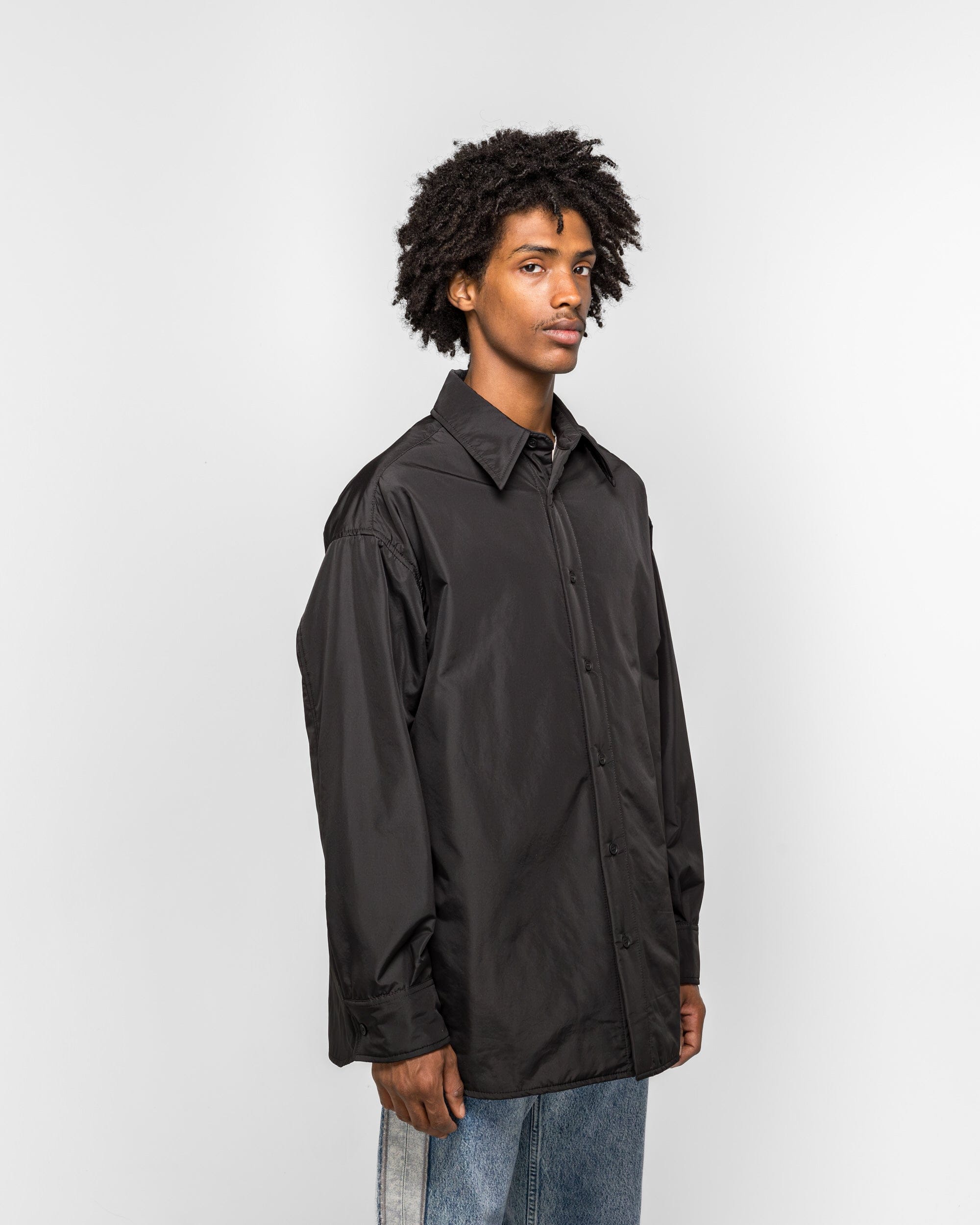 MM6 Light Padded Nylon Overshirt - Black
