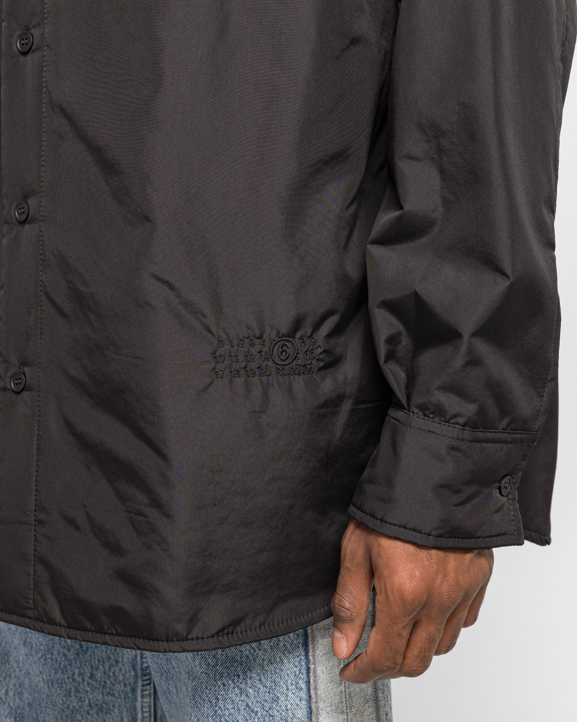 MM6 Light Padded Nylon Overshirt - Black