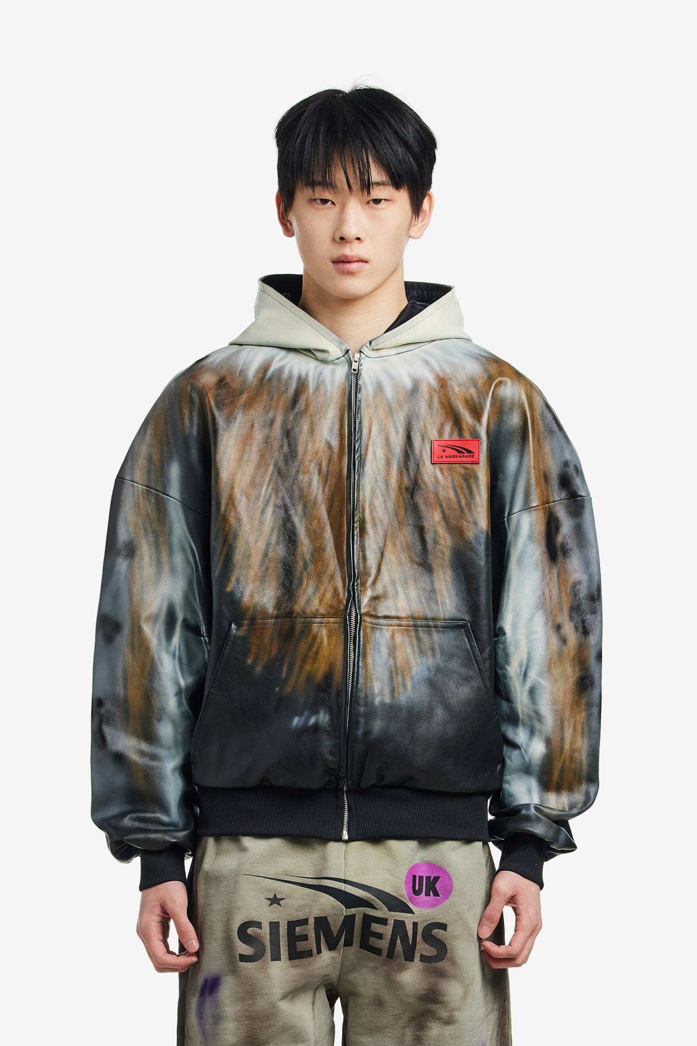 LA Maskarade LEATHER HOODIE JACKET