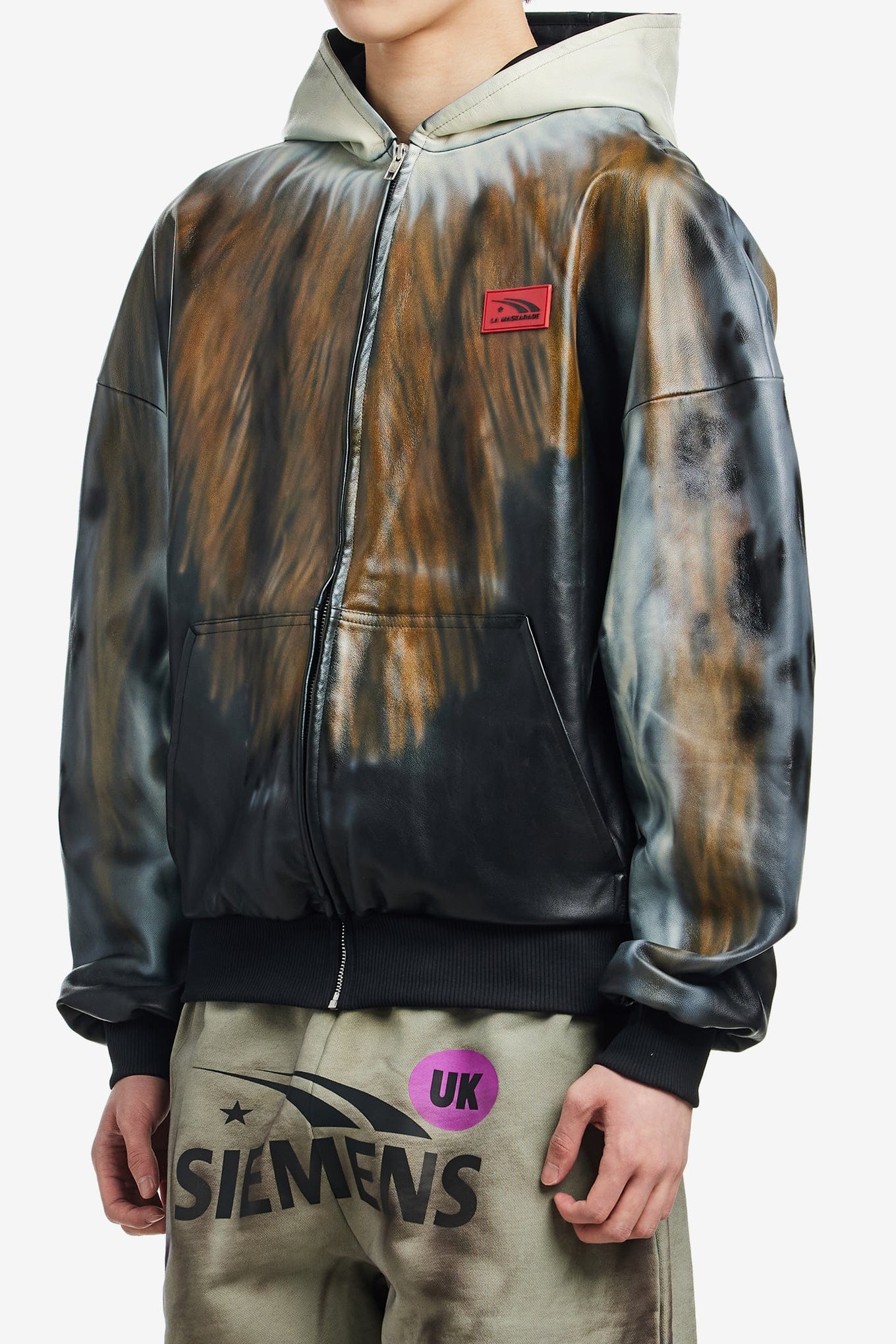 LA Maskarade LEATHER HOODIE JACKET