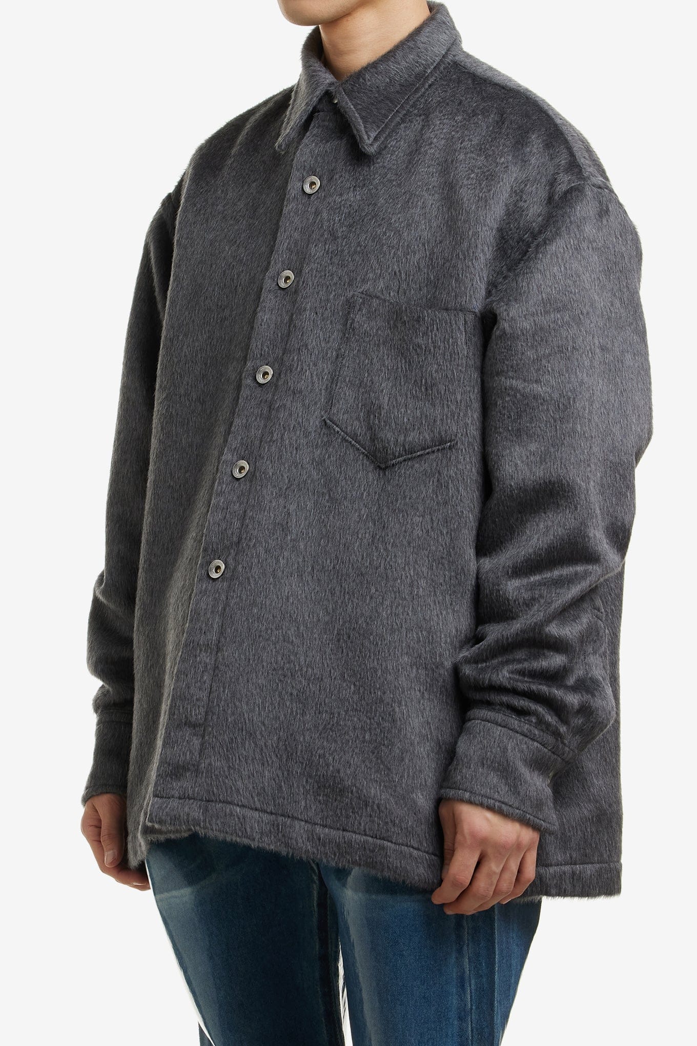 Karmuel YOUNG FUZZY BOLD SQUARE SHIRT JACKET