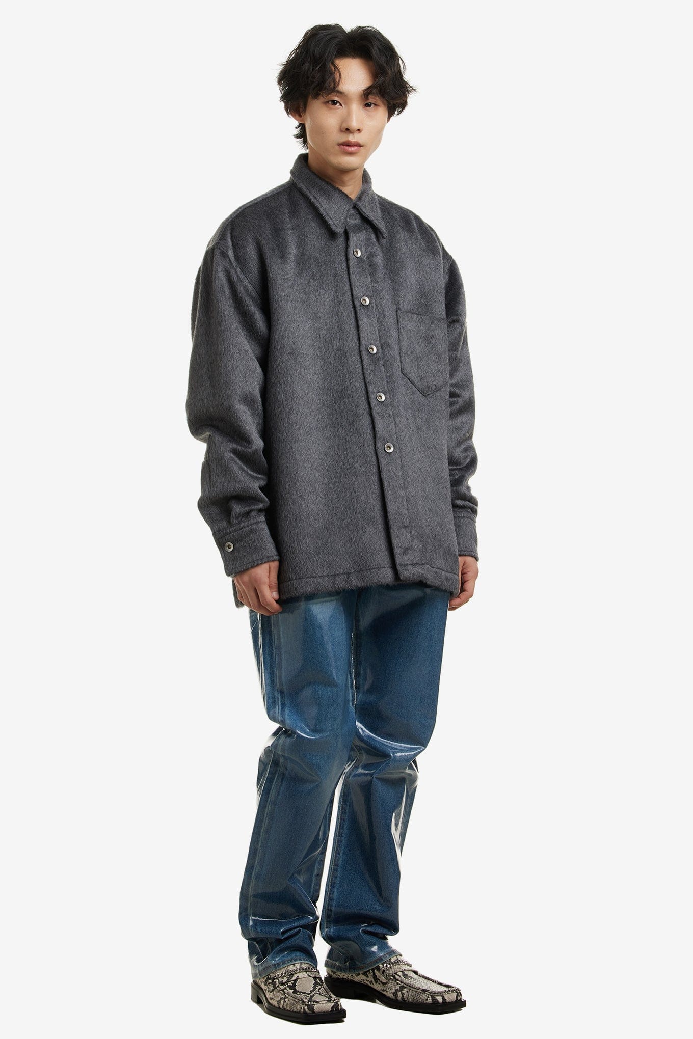 Karmuel YOUNG FUZZY BOLD SQUARE SHIRT JACKET