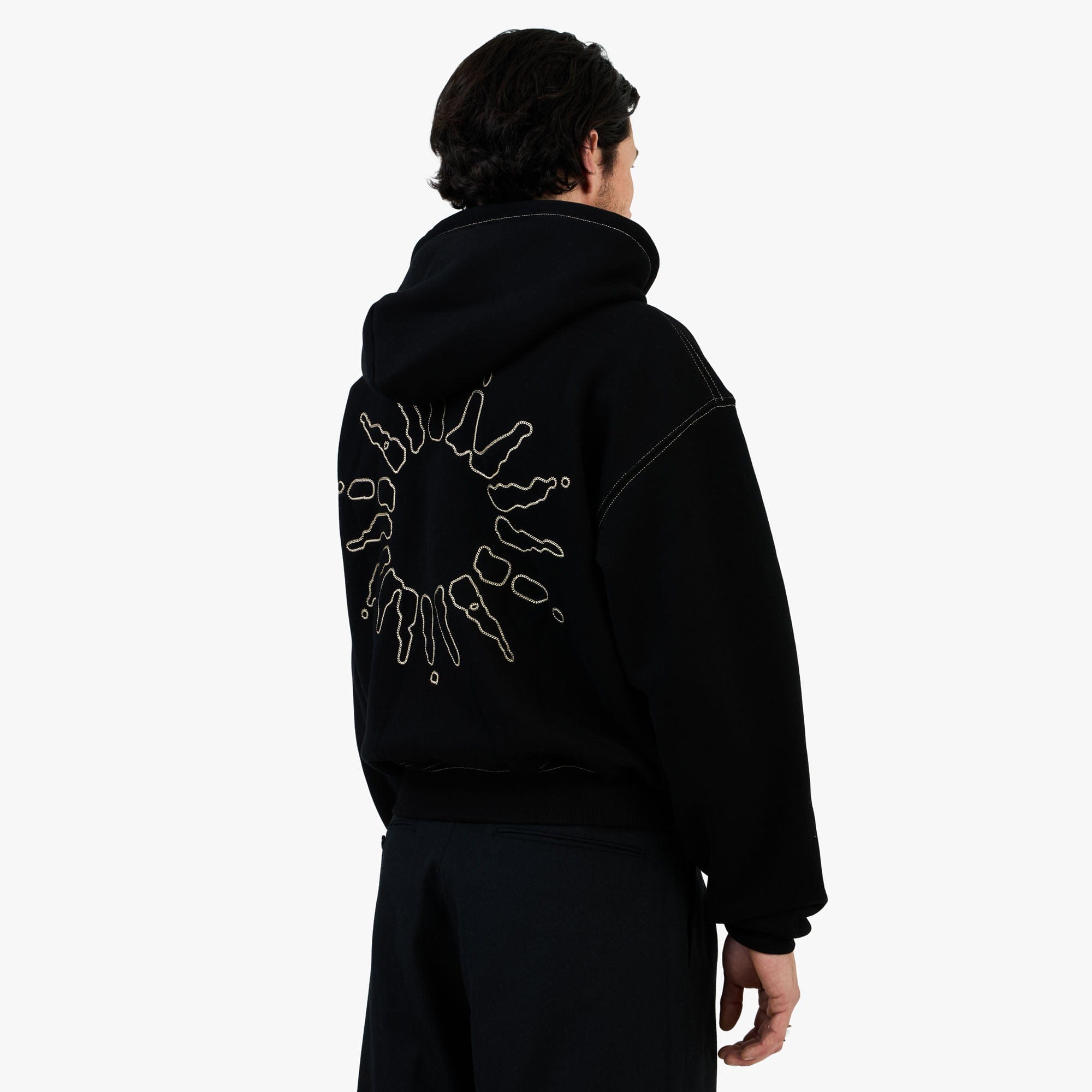 4YE Signature Zip Hoodie Black / Gold