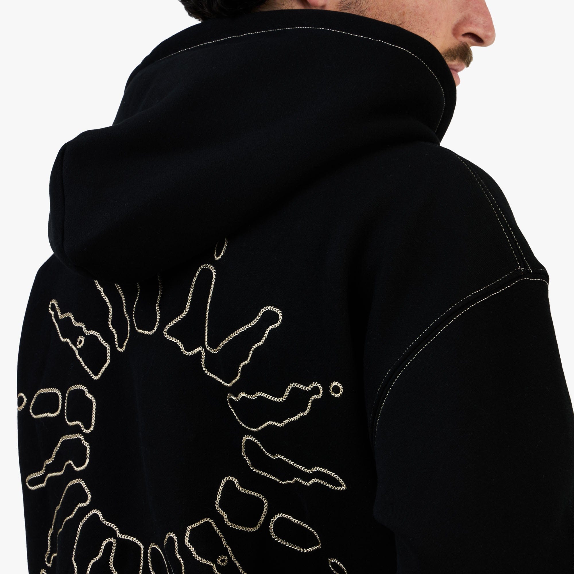 4YE Signature Zip Hoodie Black / Gold