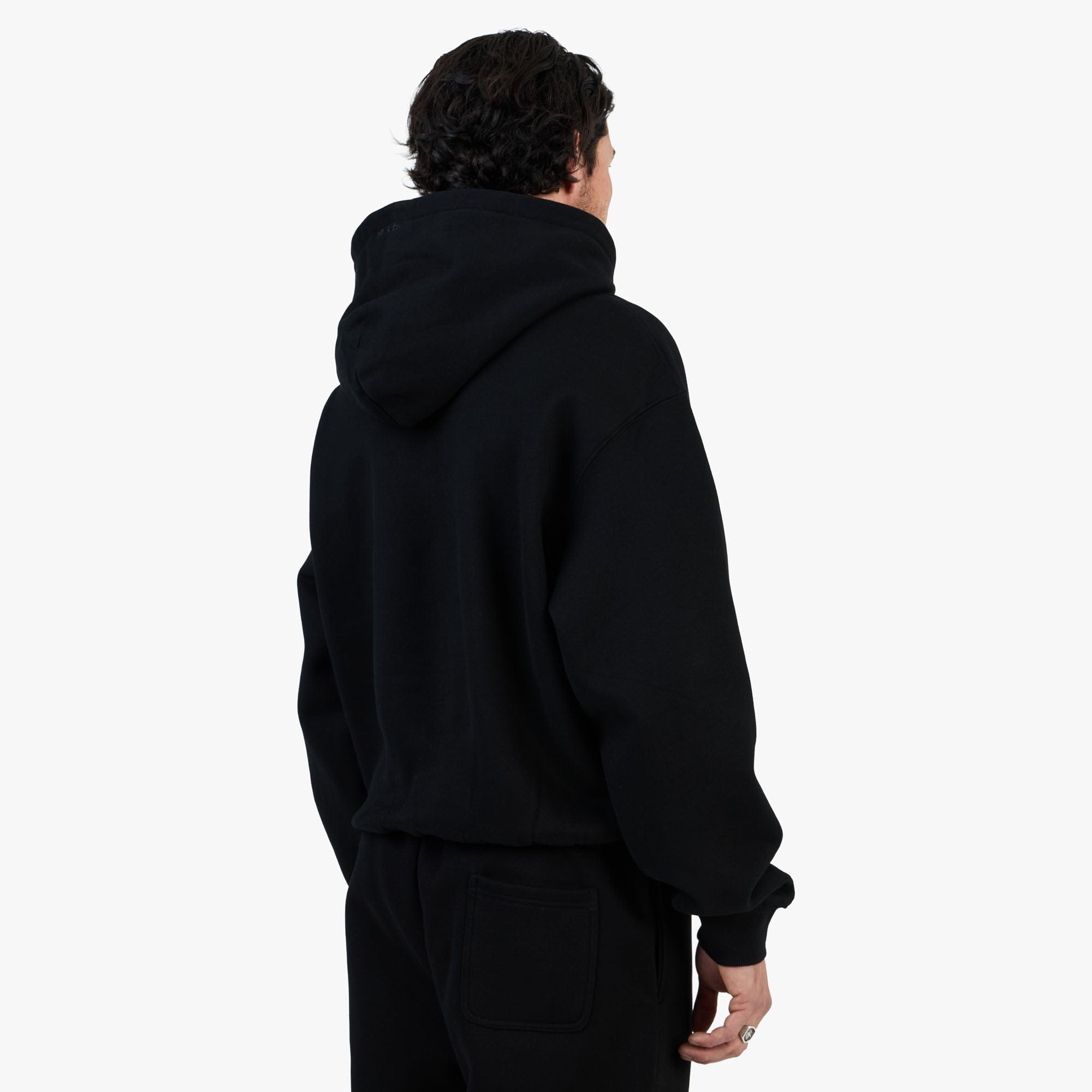 4YE Signature Zip Hoodie Black / Black
