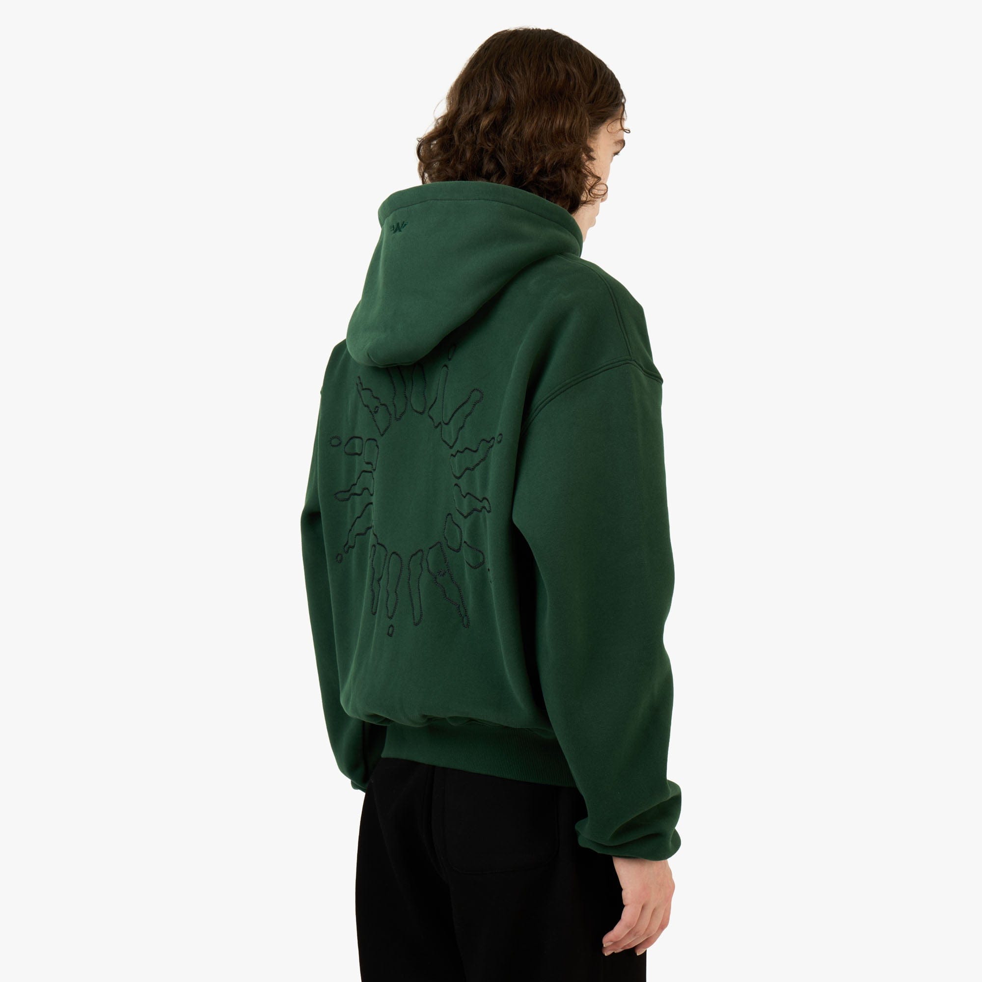 4YE Signature Zip Hoodie Forrest Green / Black