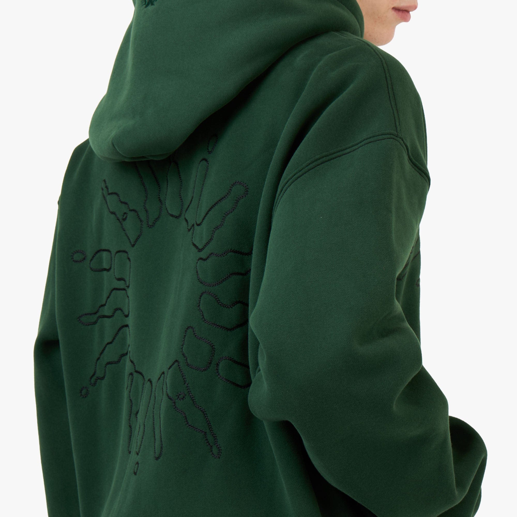 4YE Signature Zip Hoodie Forrest Green / Black