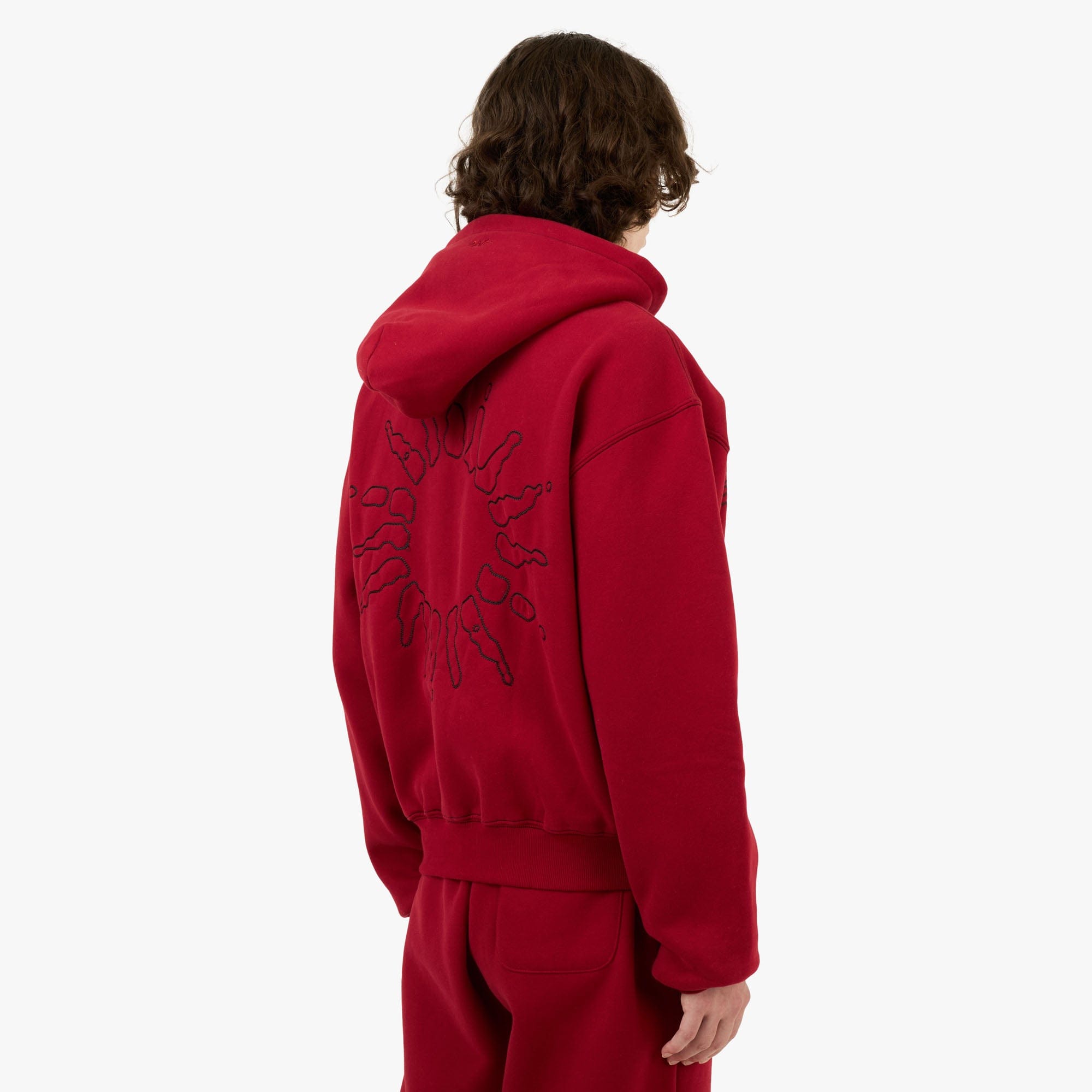 4YE Signature Zip Hoodie Red / Black