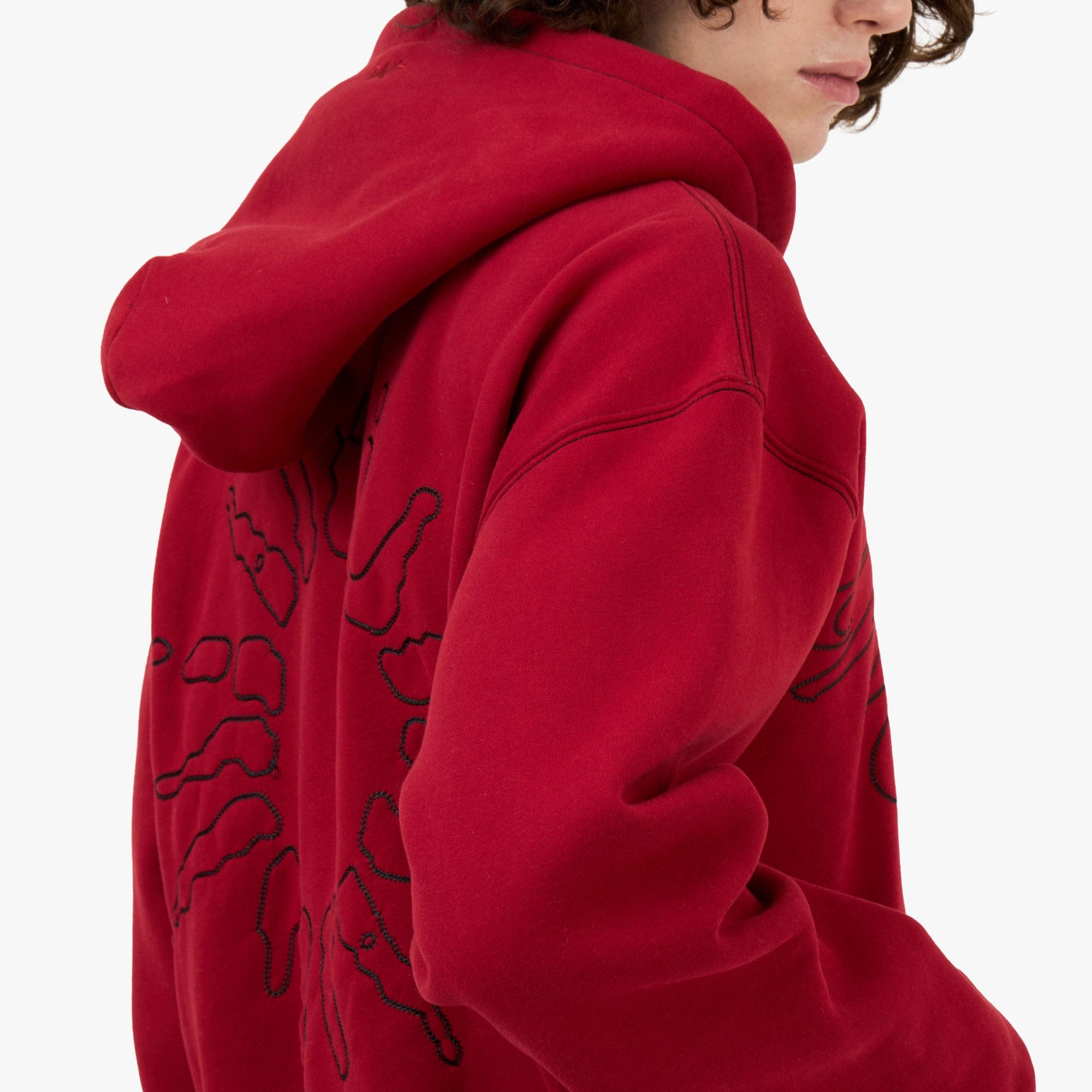 4YE Signature Zip Hoodie Red / Black