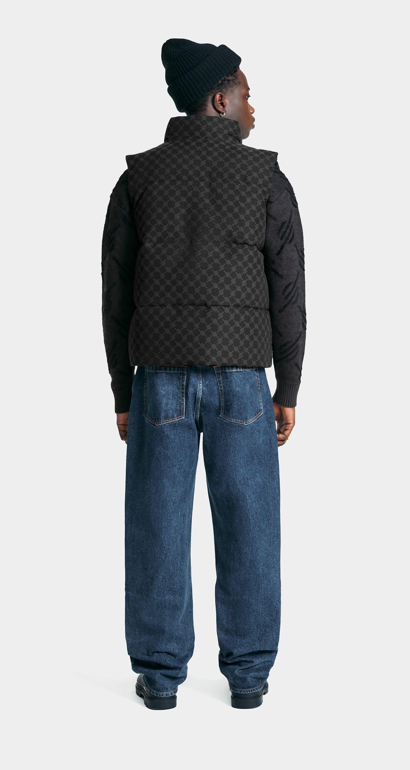 Monogram Black Pondo Cotton Monogram Bodywarmer