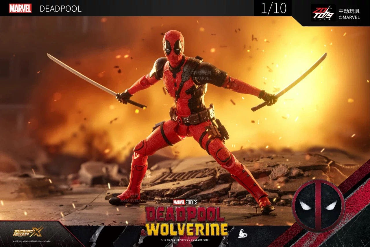 ZD Toys Marvel Deadpool & Wolverine Deadpool 1/10 Action Figure