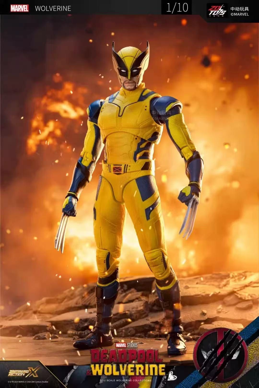 ZD Toys Marvel Deadpool & Wolverine Wolverine 1/10 Action Figure