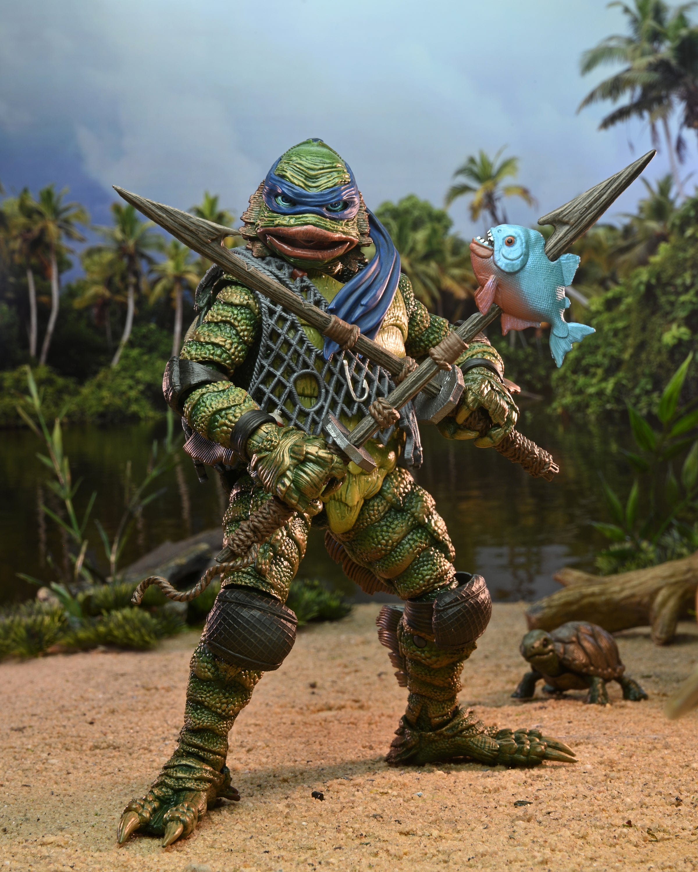 Neca Toys NECA Universal Monsters/Teenage Mutant Ninja Turtles Leonardo as the Creature Action Figure