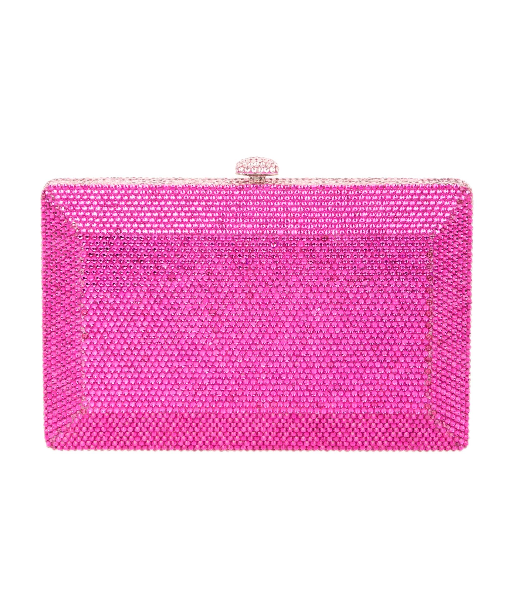 Ruya Customisable RÜYA Large Jewel bag with a magenta crystal finish and light pink border detail AKC0733