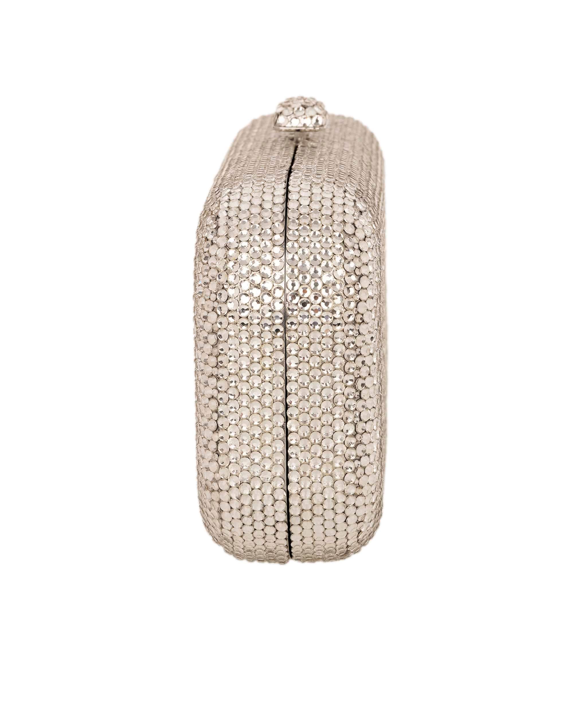 Ruya Customisable RÜYA Small Curve bag with a silver crystal finish and black personalised lettering AKC0726