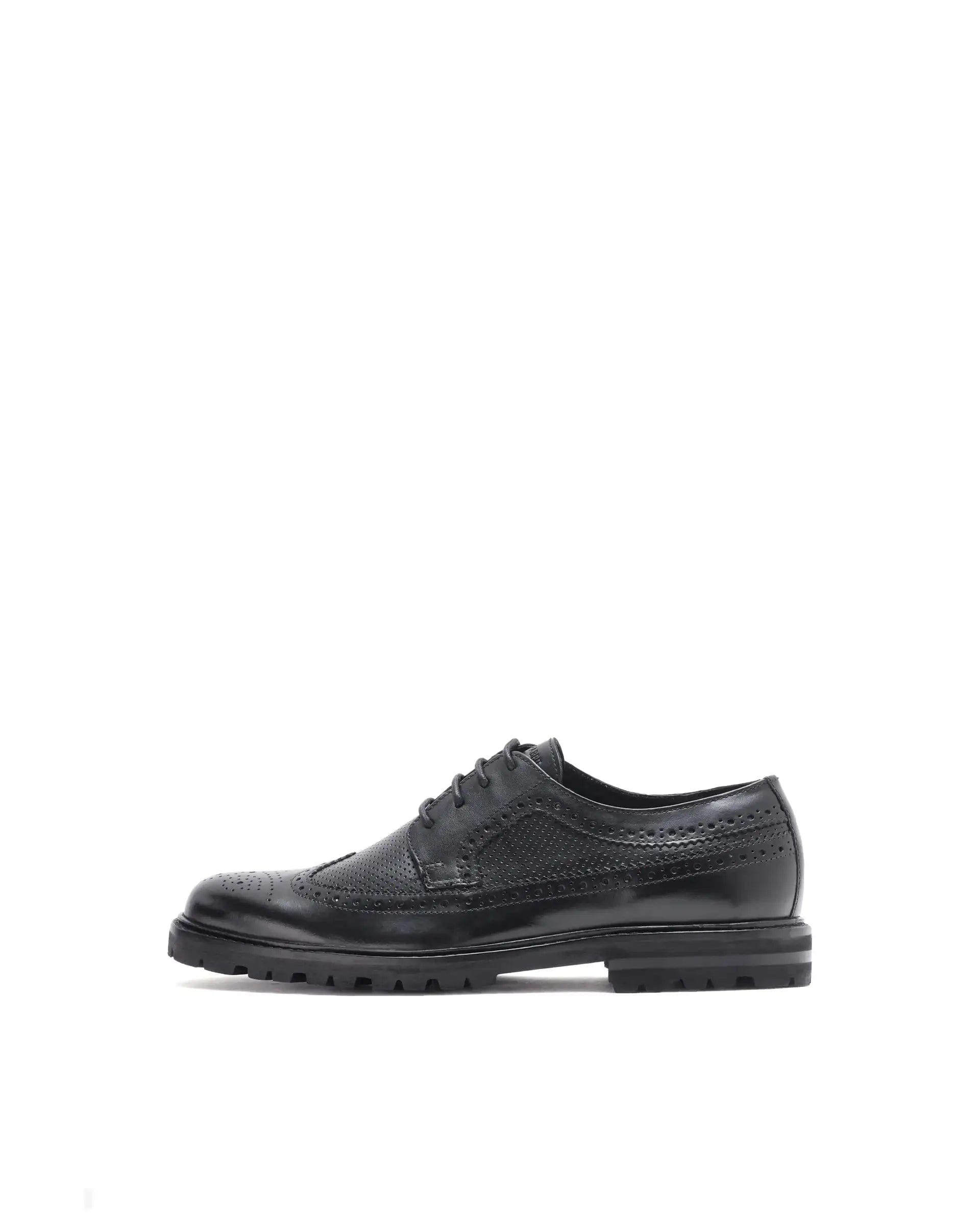 RAREZ Rare Rabbit Men's Brox Black Plain Shoes