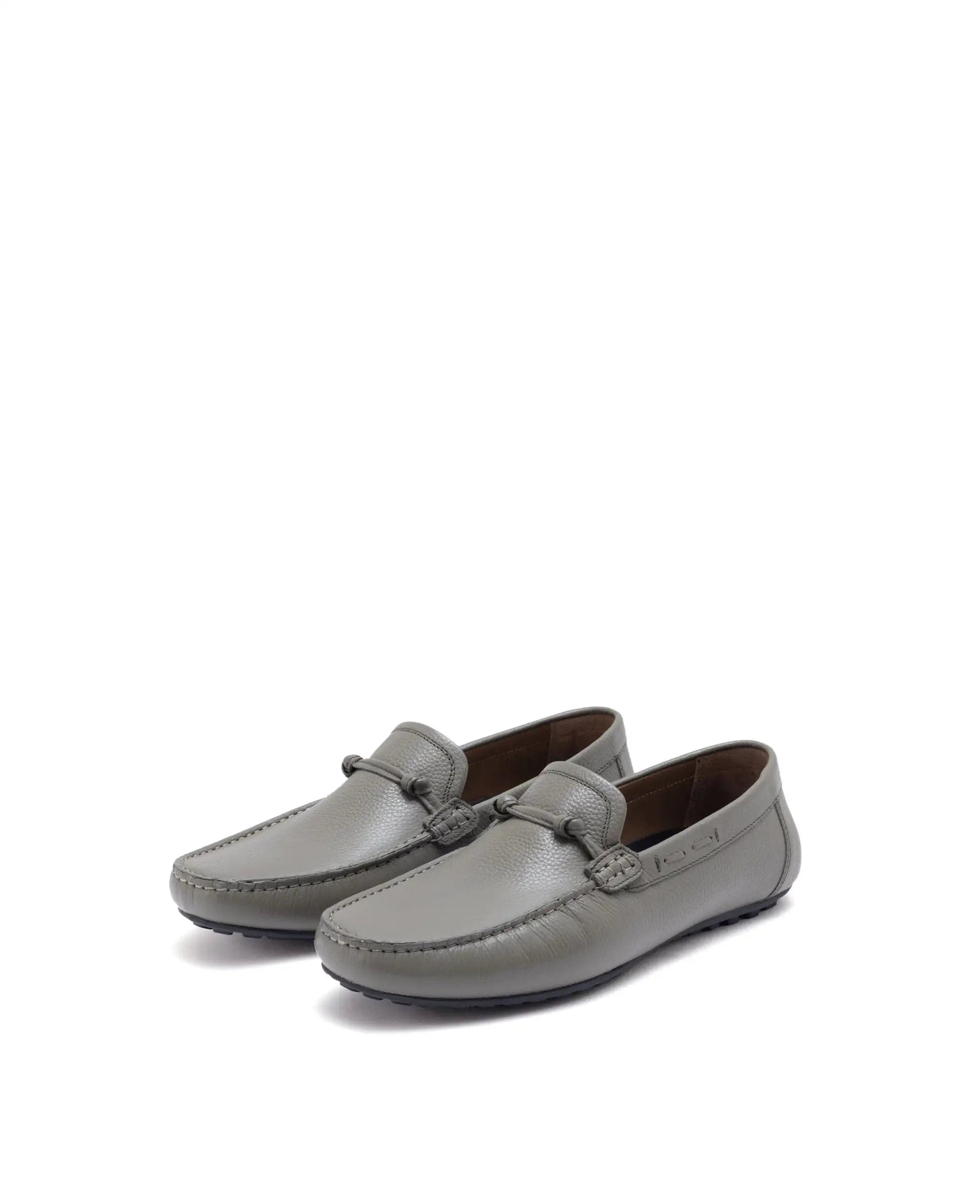 RAREZ Rare Rabbit Men's Knott Sage Slip - On Genuine Milled Leather Driving Mocassin
